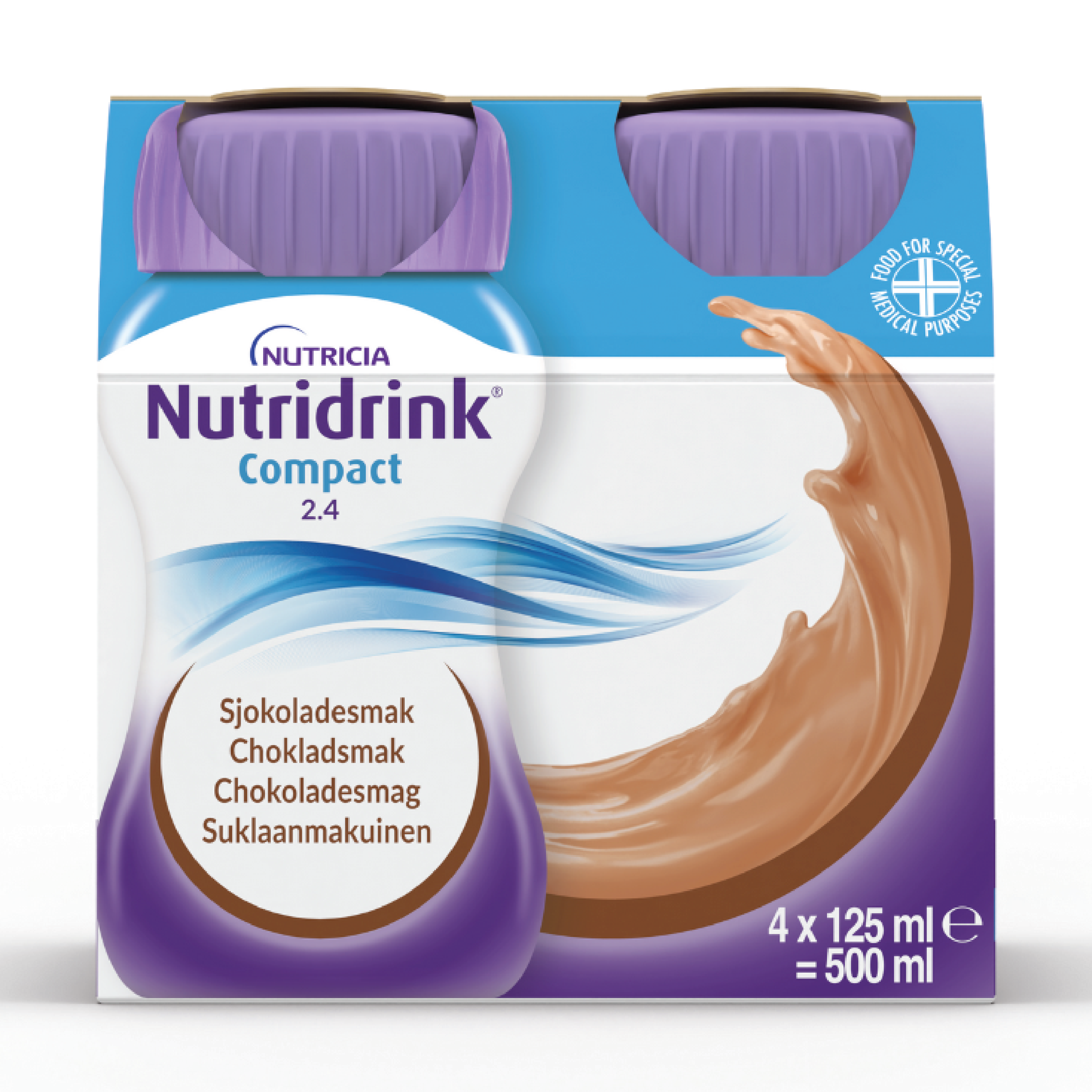 Nutridrink Compact næringsdrikk, Sjokolade, 4x125 ml