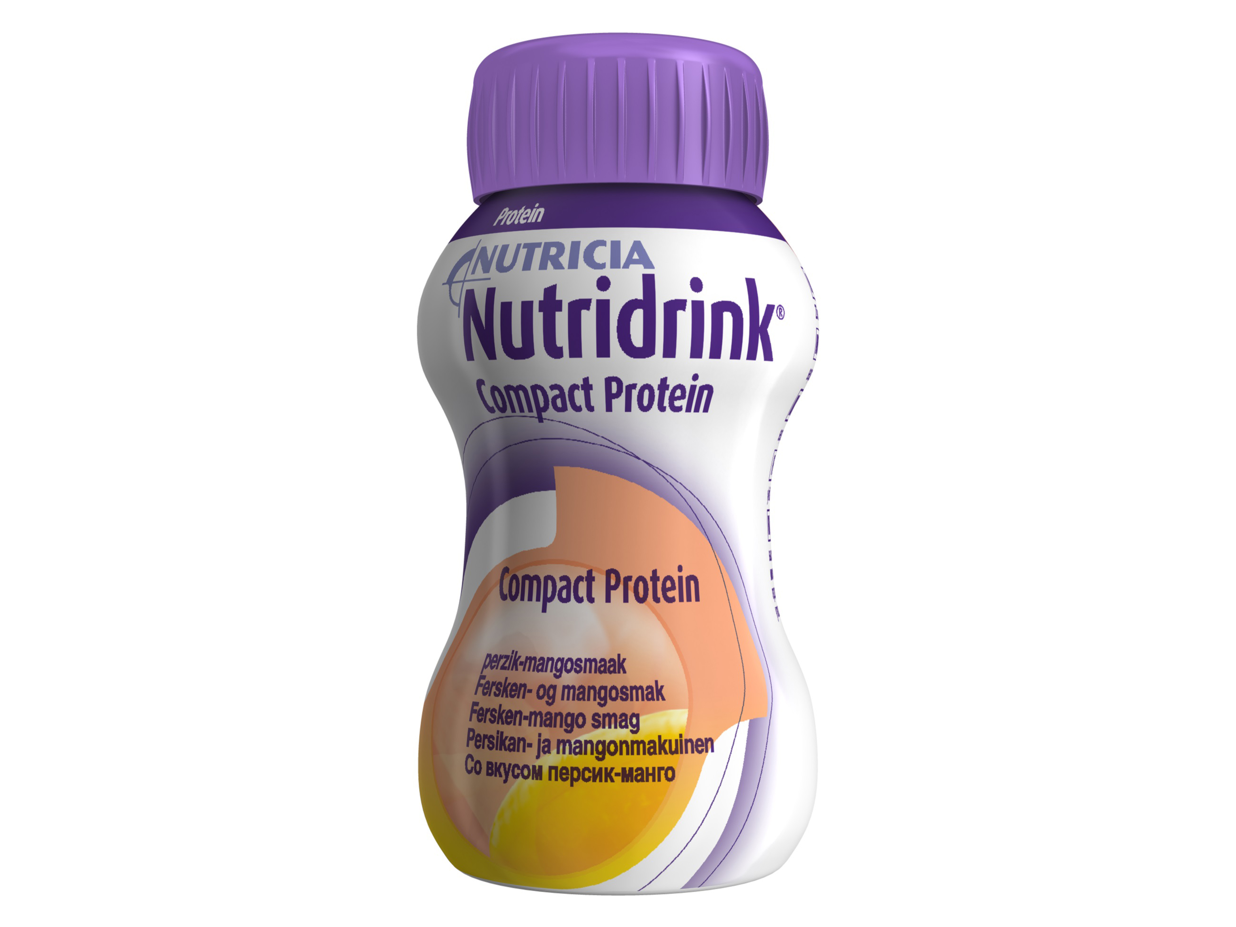 Nutridrink Compact proteinrik næringsdrikk, Fersken og mango, 4 x 125 ml