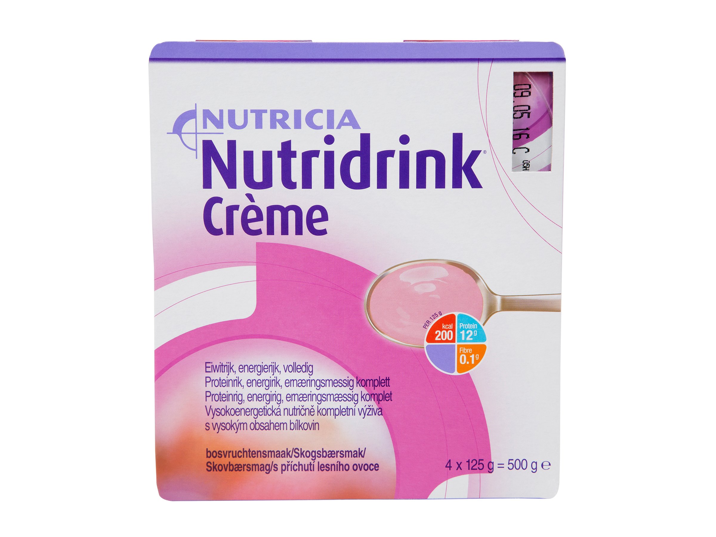 Nutridrink Creme, desserkrem, Skogsbær, 4 x 125 gram