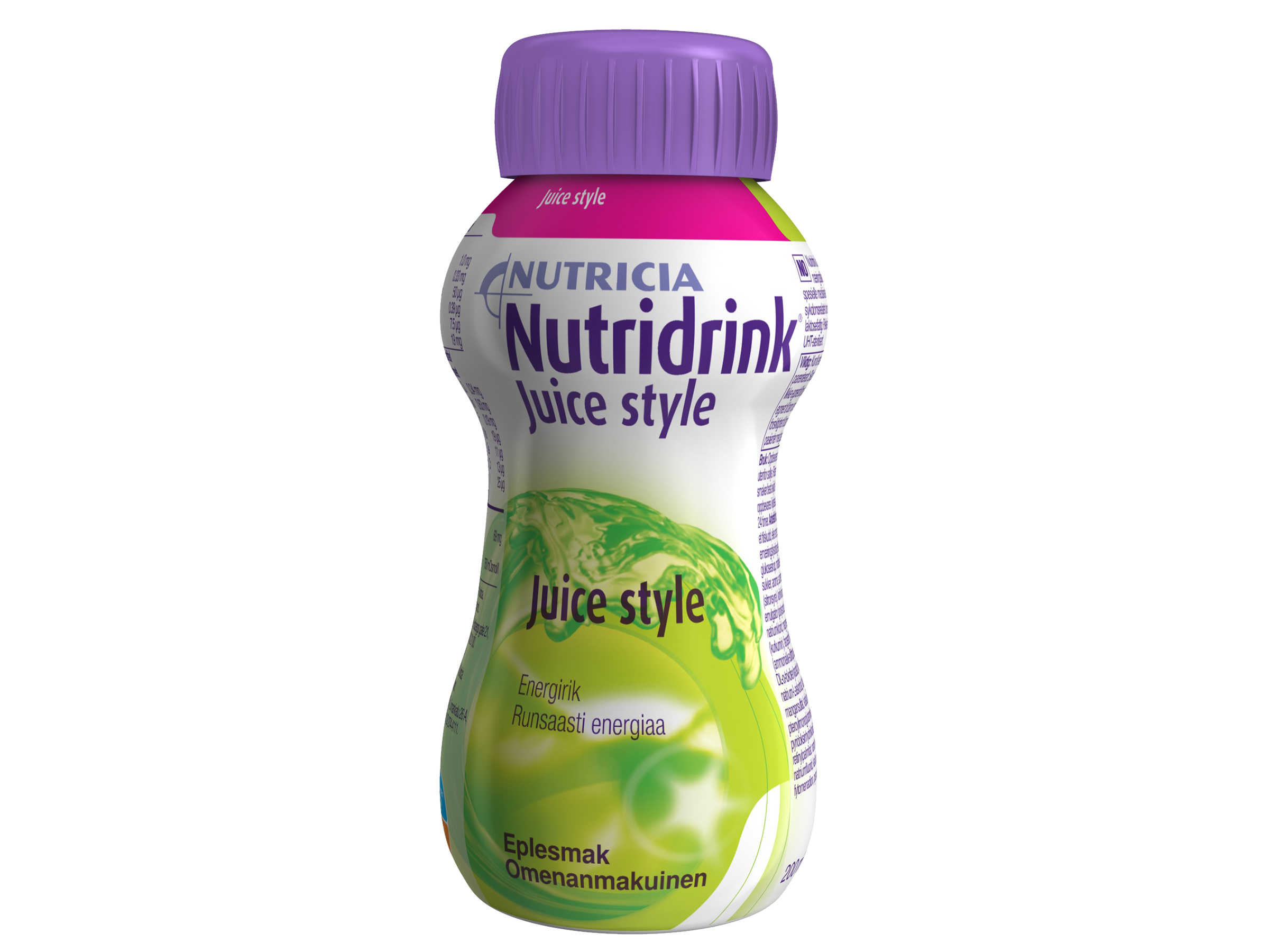 Nutridrink Juice style, næringstilskudd, Eple, 200 ml