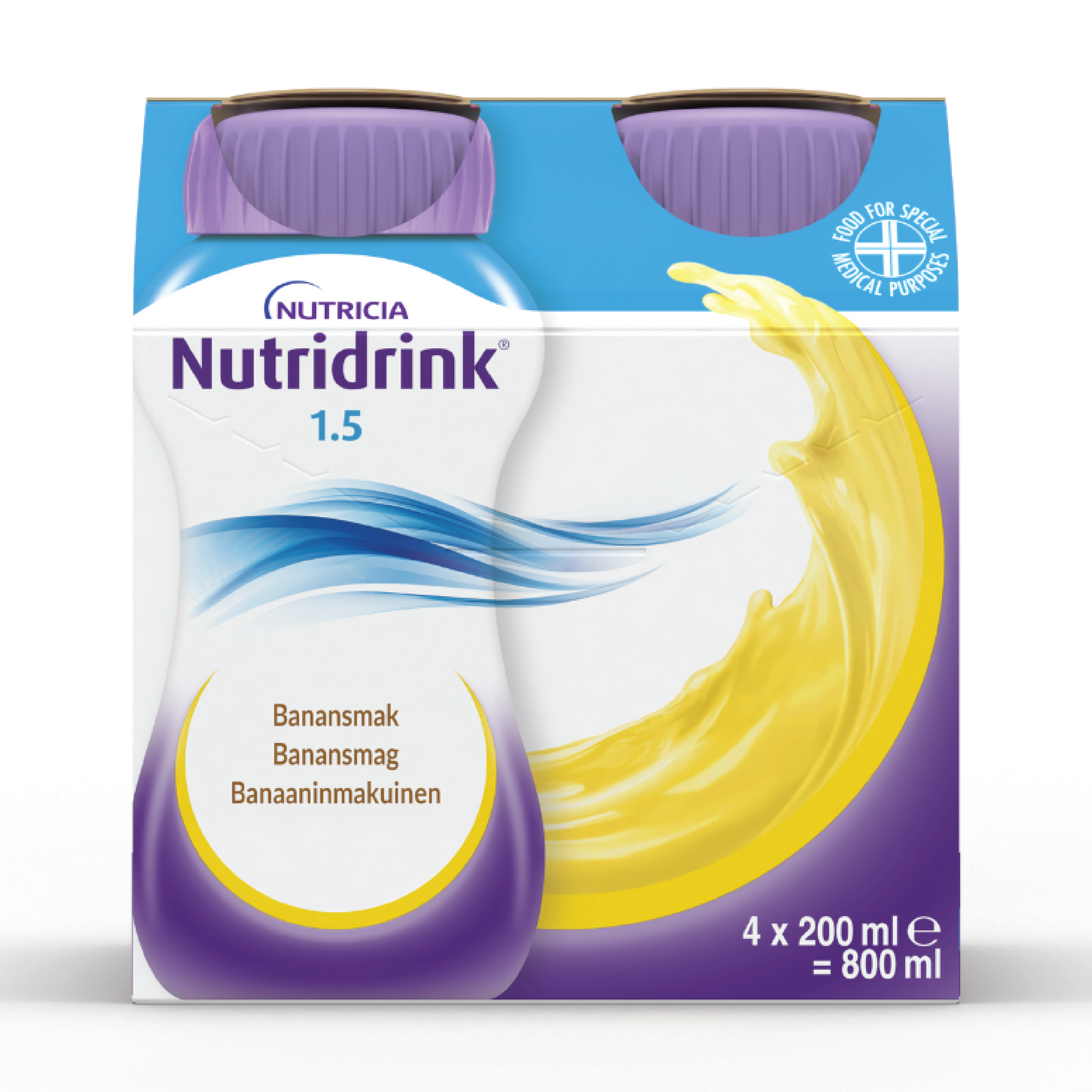 Nutridrink Næringsdrikk, Banan, 4x200 ml
