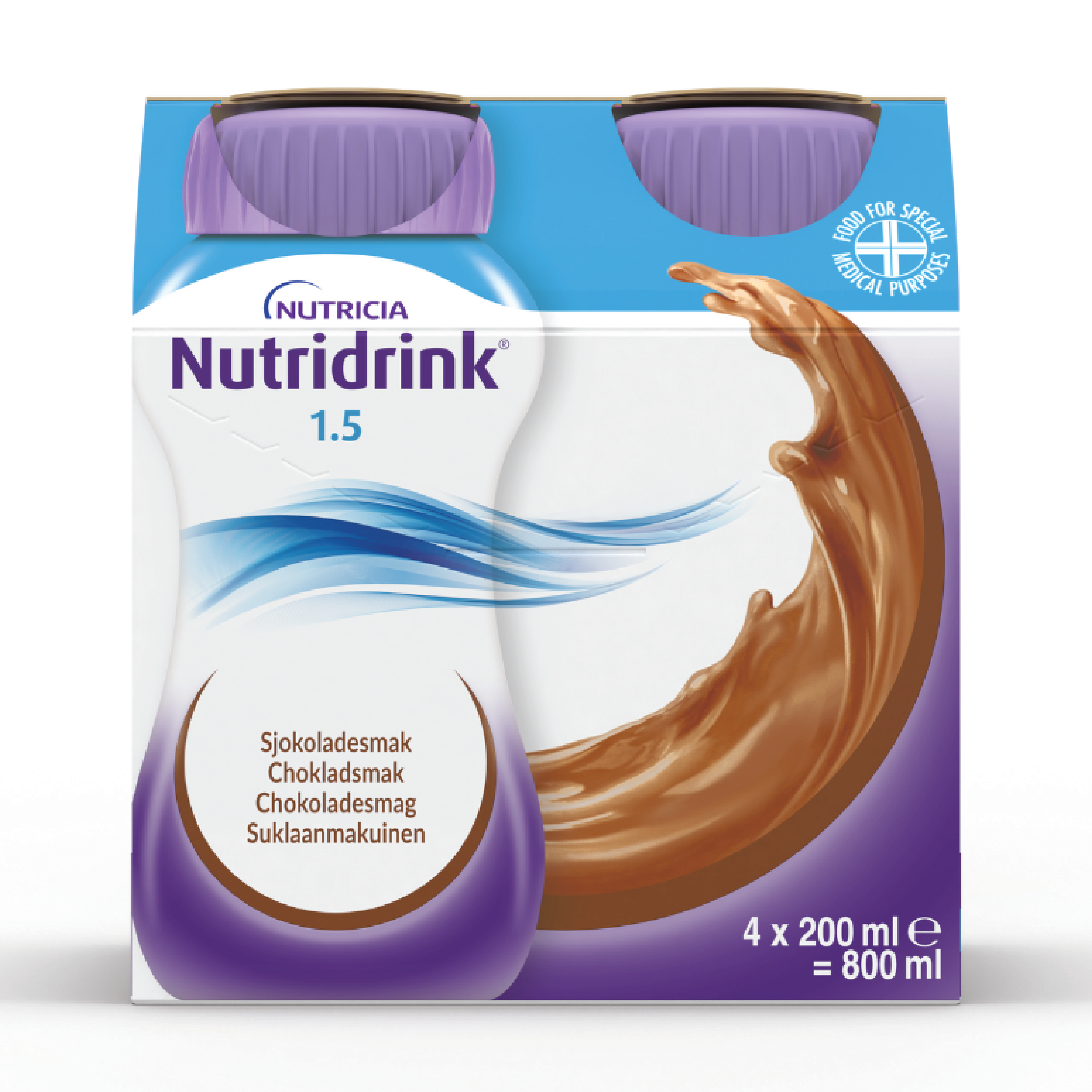 Nutridrink Næringsdrikk, Sjokolade, 4x200 ml
