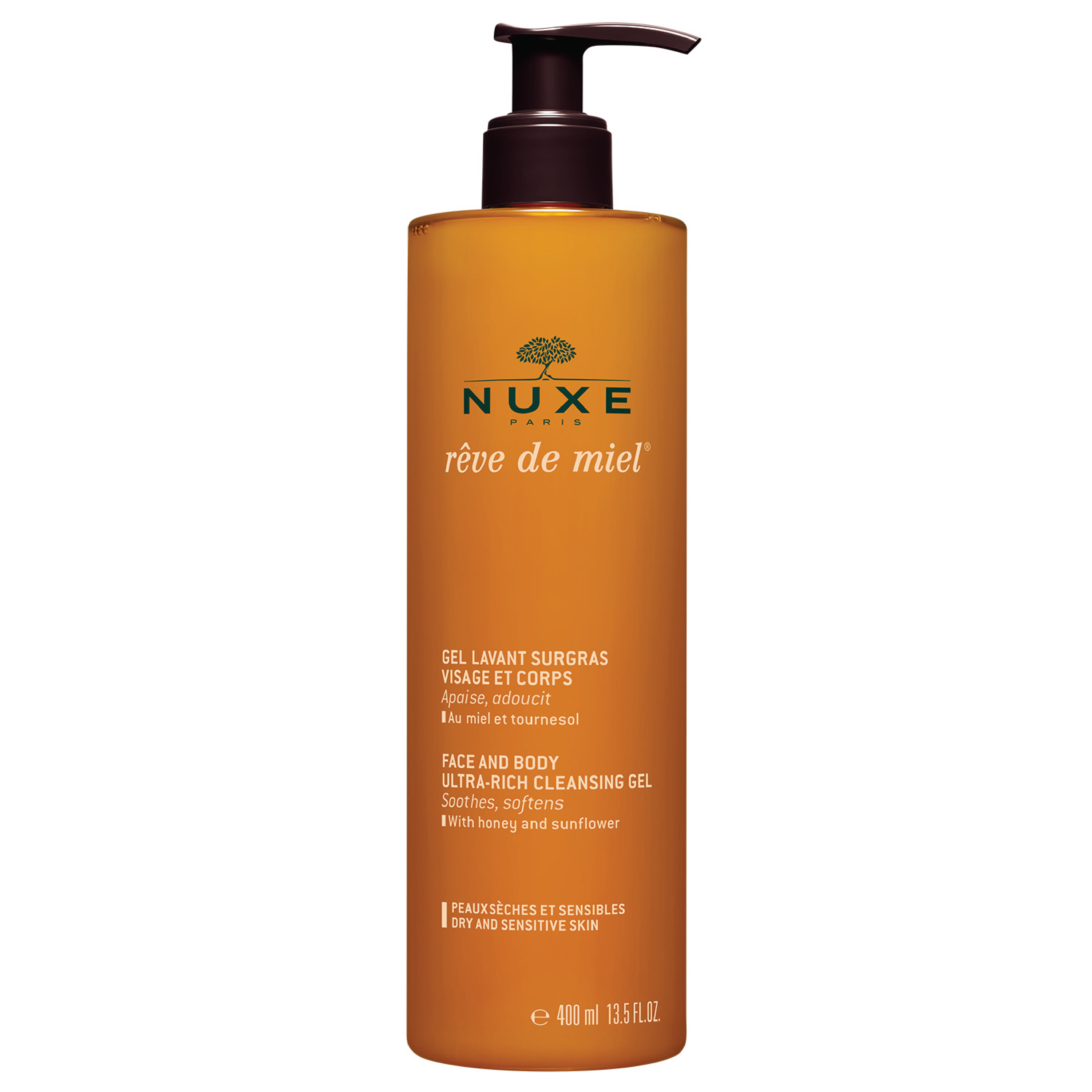 NUXE Rêve De Miel Face & Body Cleansing Gel, 400 ml