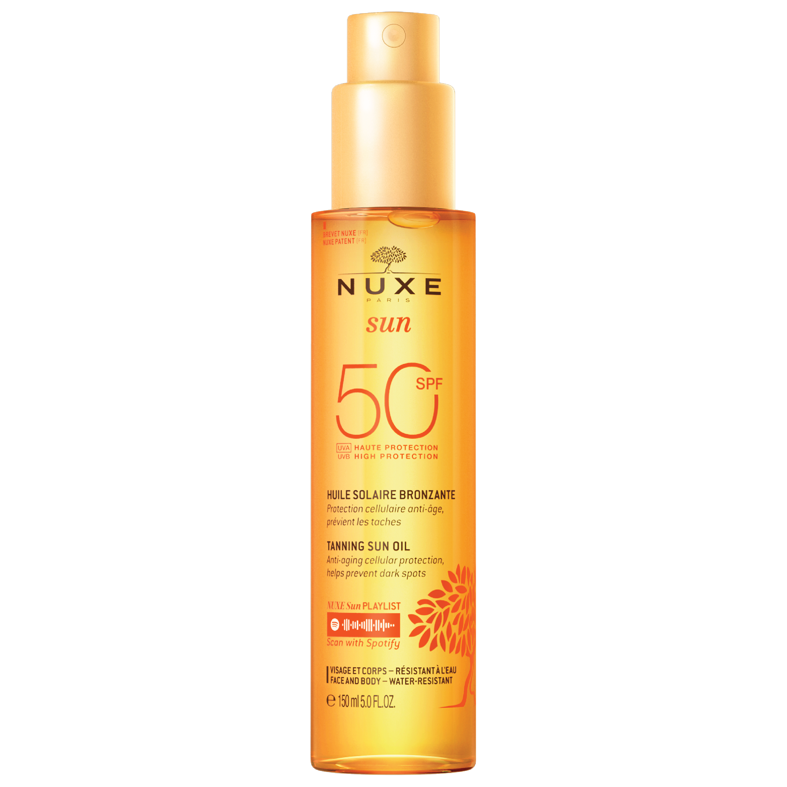 NUXE Sun Oil Spray Face & Body SPF50, 150 ml