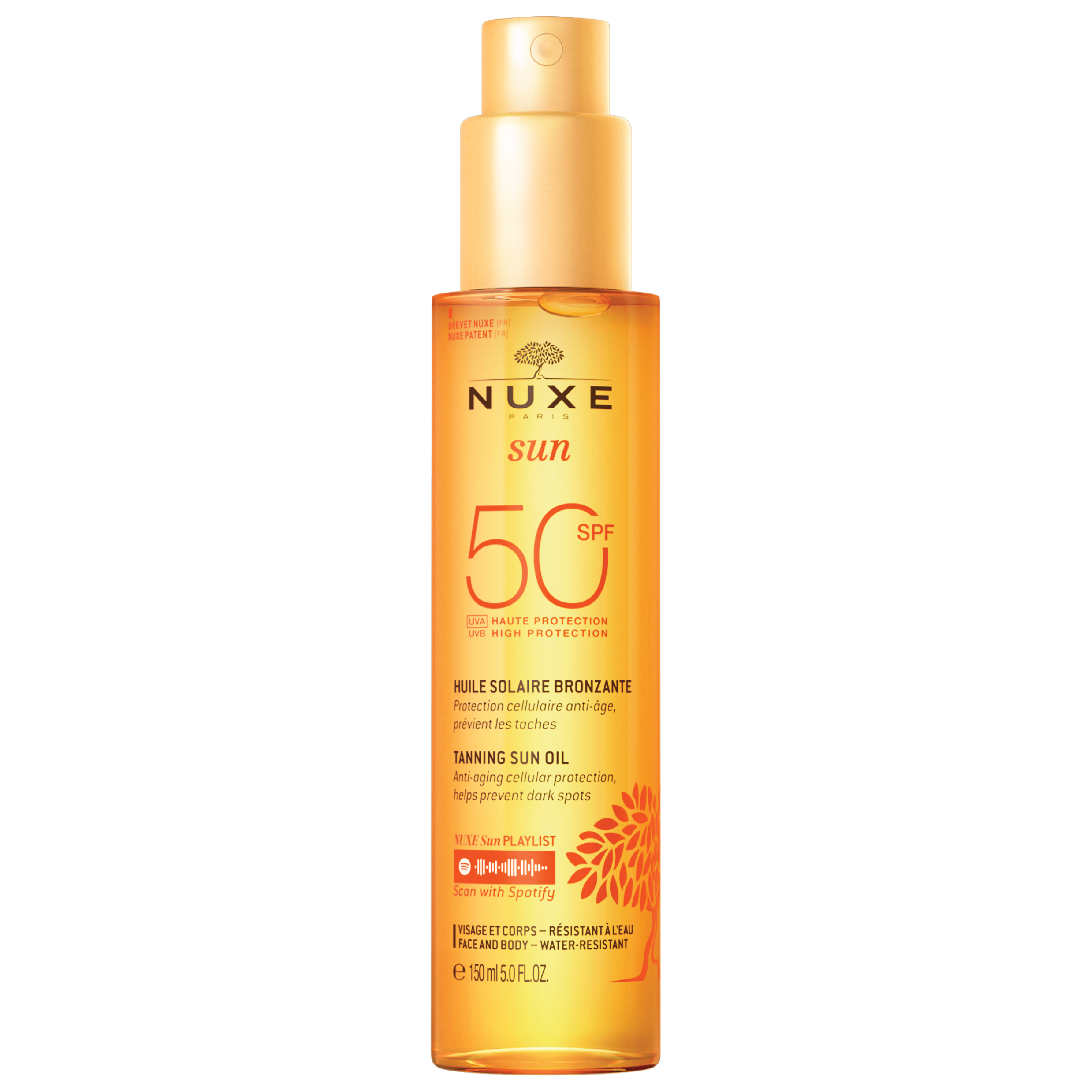 NUXE Sun Oil Spray Face & Body SPF50, 150 ml