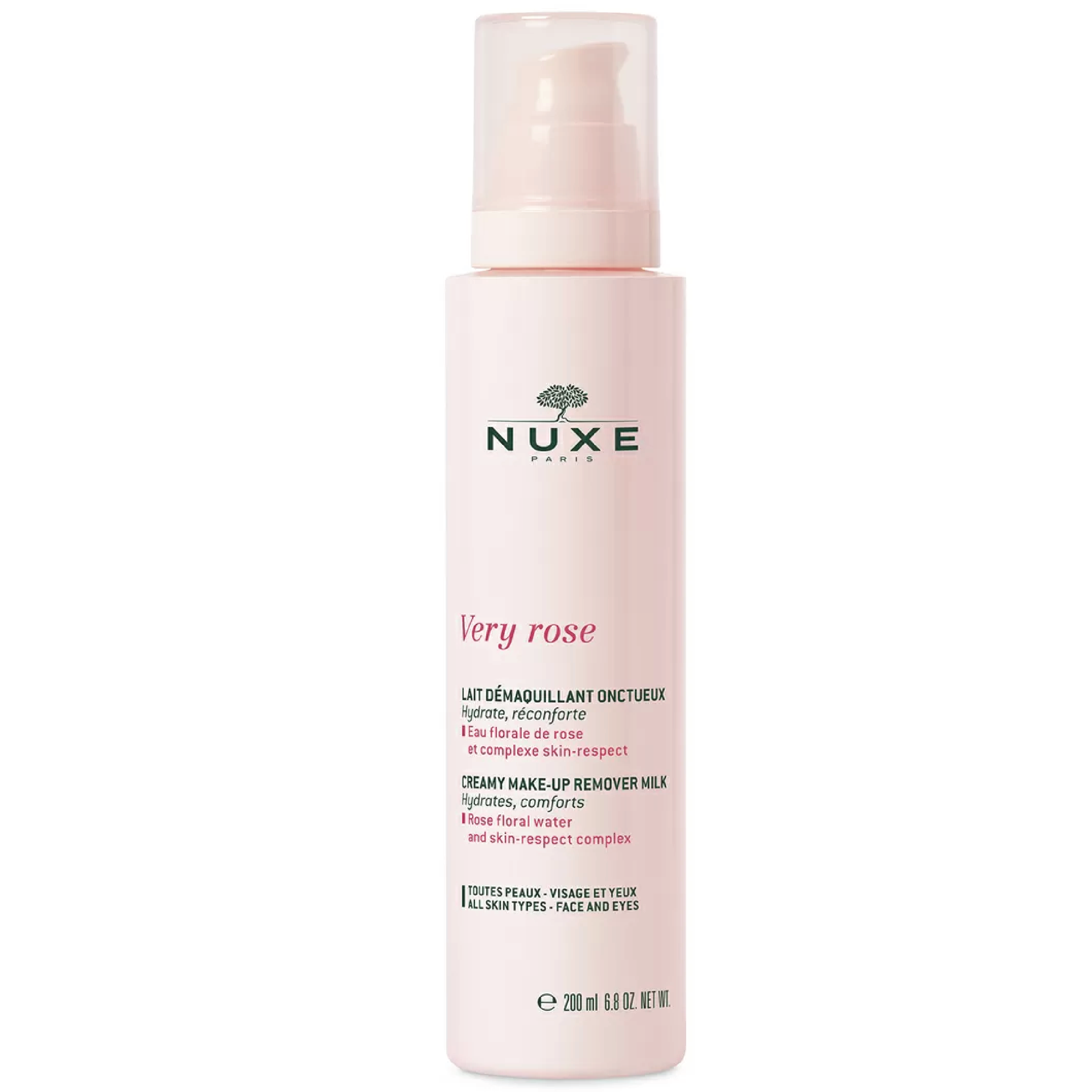 NUXE Very Rose Creamy Make-up Remover Milk, 200 ml