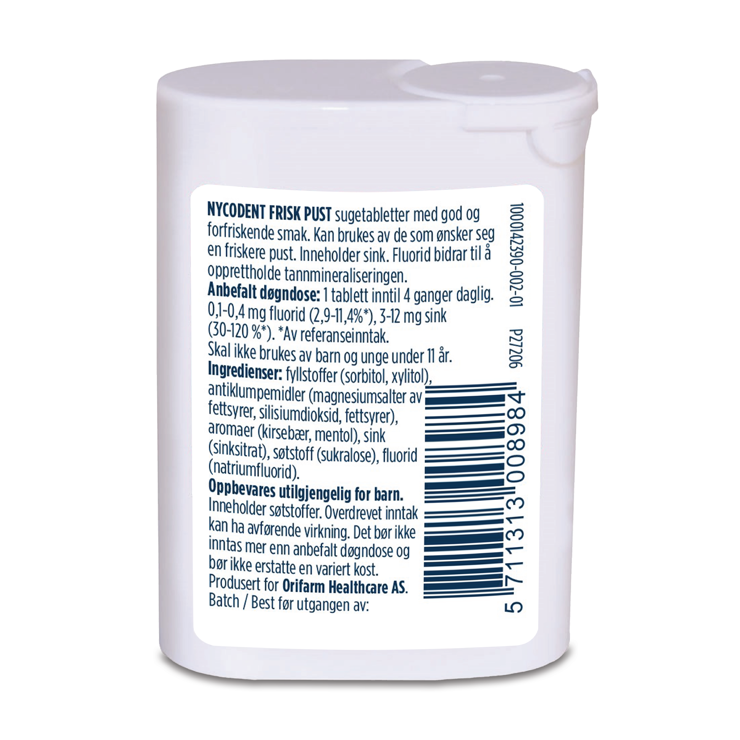 Nycodent Frisk Pust Sugetablett, 50 stk.