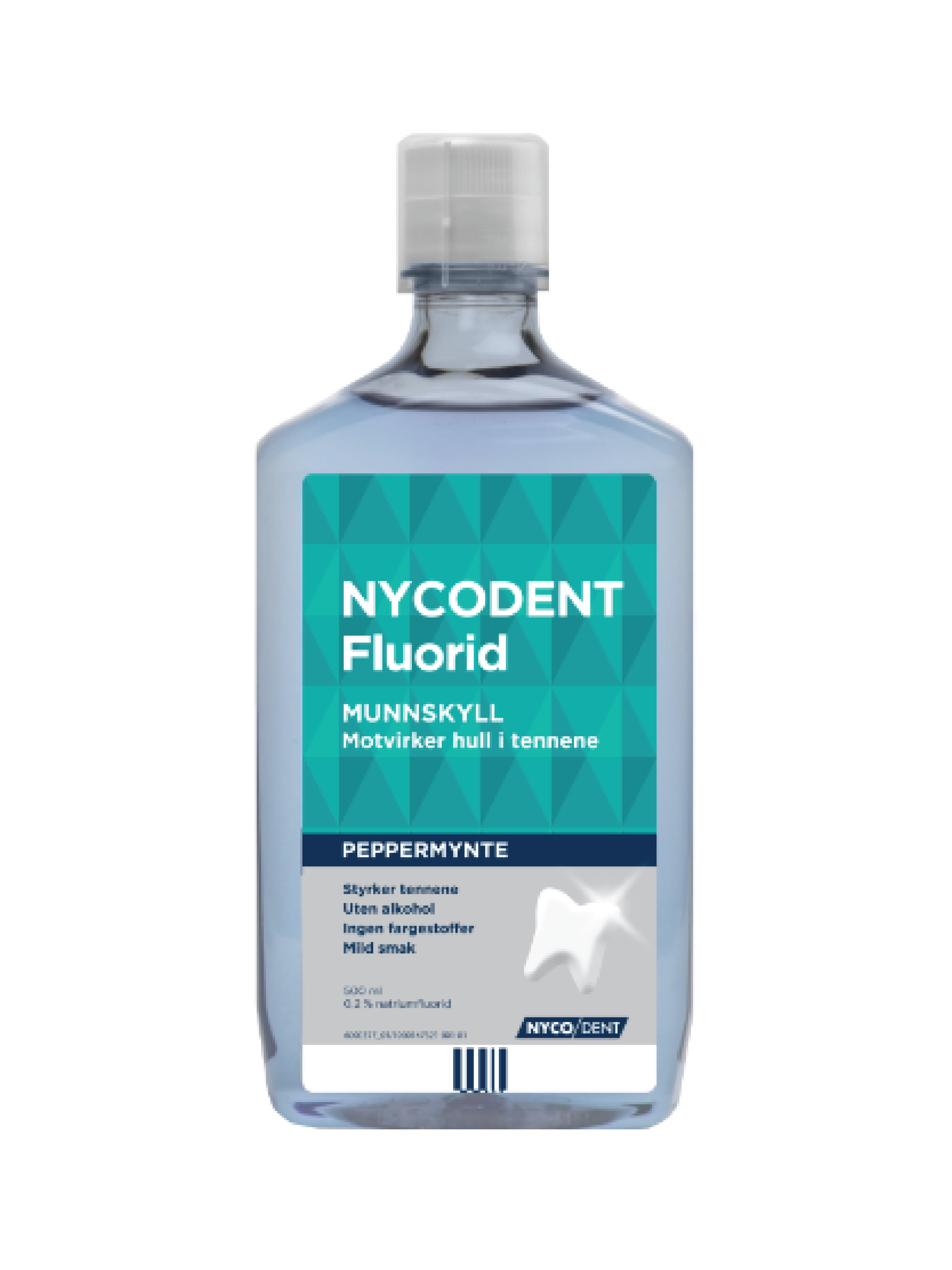 Nycodent Fluorid Munnskyll med peppermynte, 500 ml