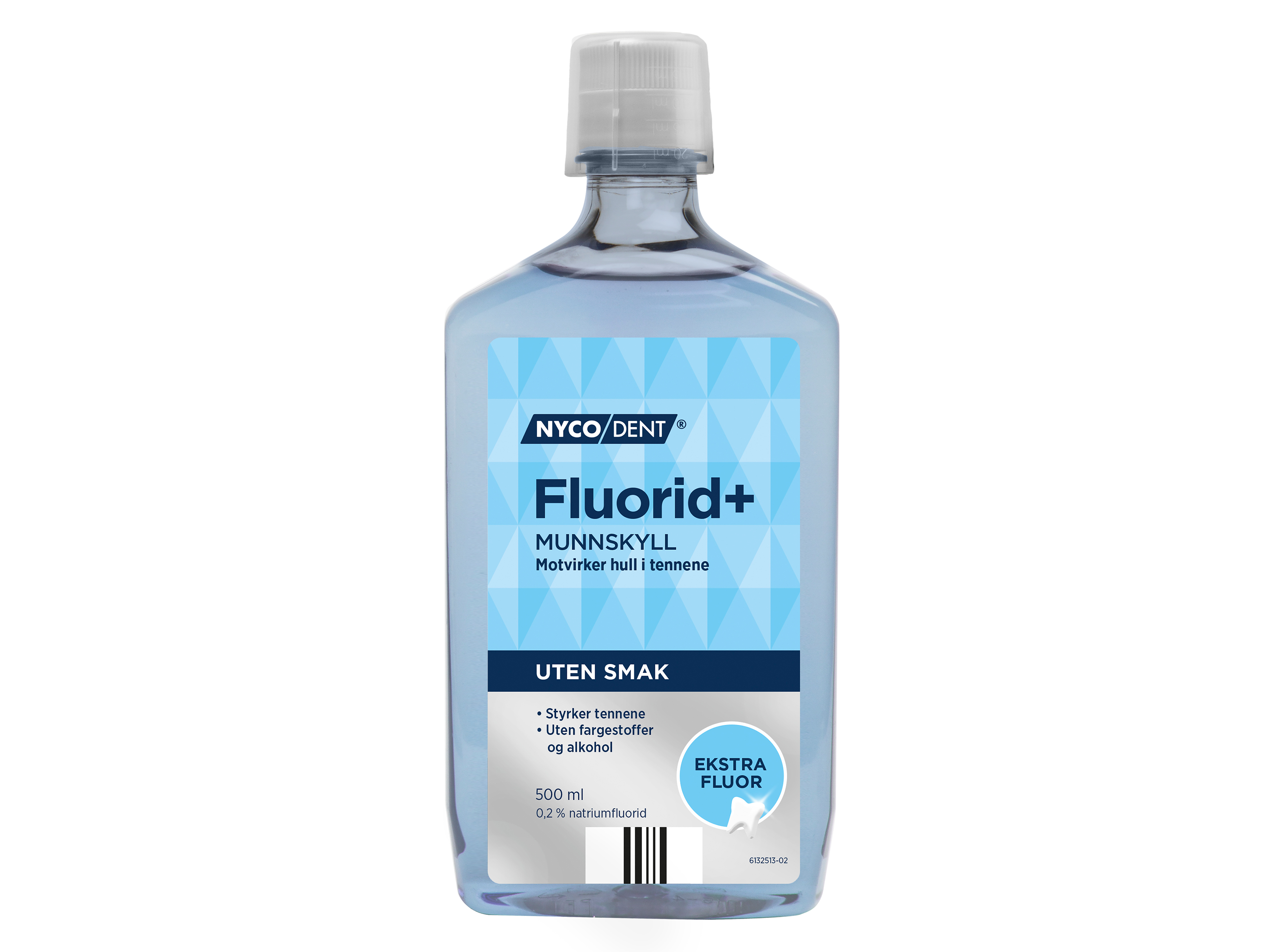 Nycodent Nycodent Fluorid+ 0,2% uten smak, 500
