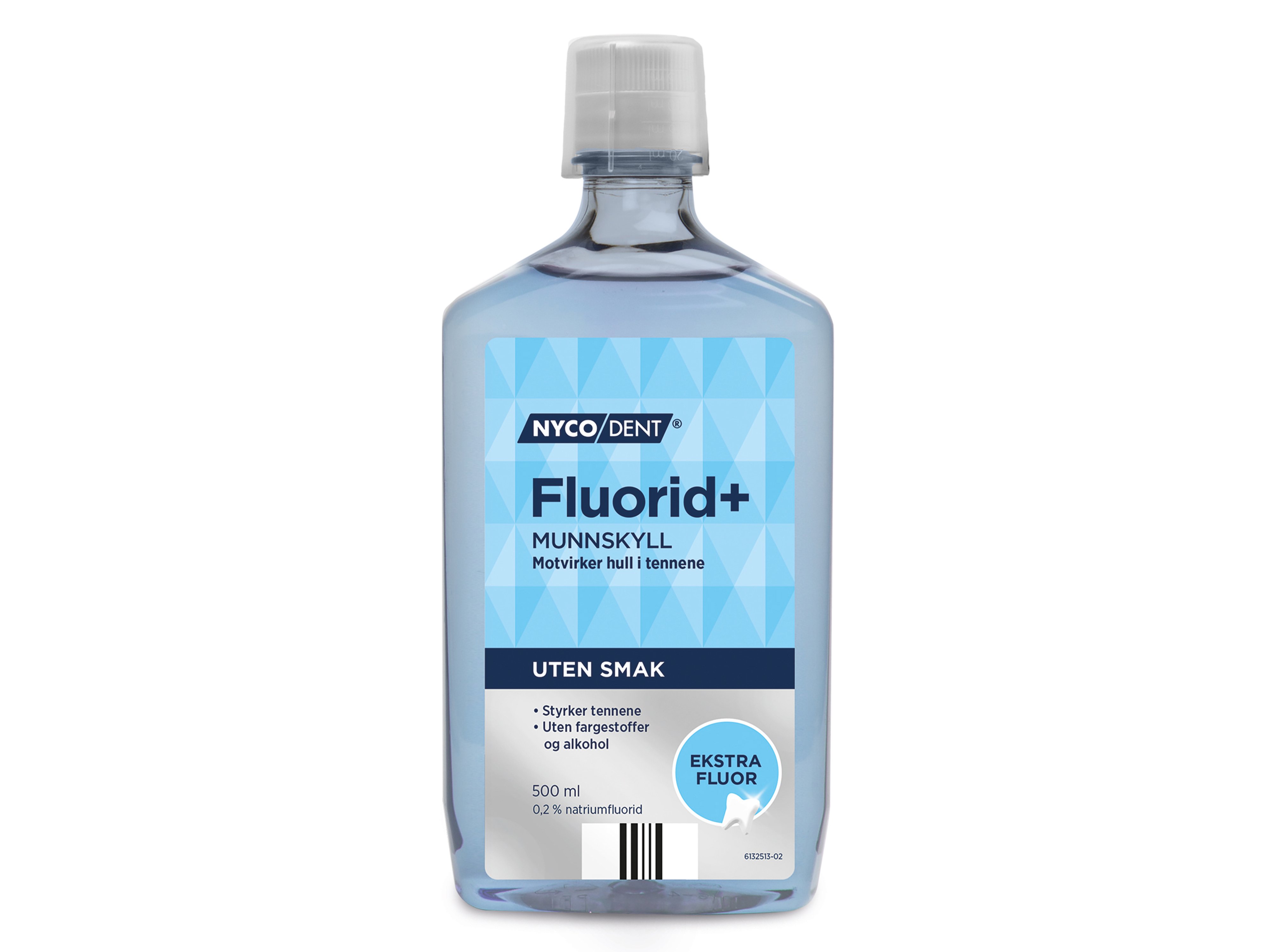 Nycodent Nycodent Fluorid 0,5mg uten smak, 500