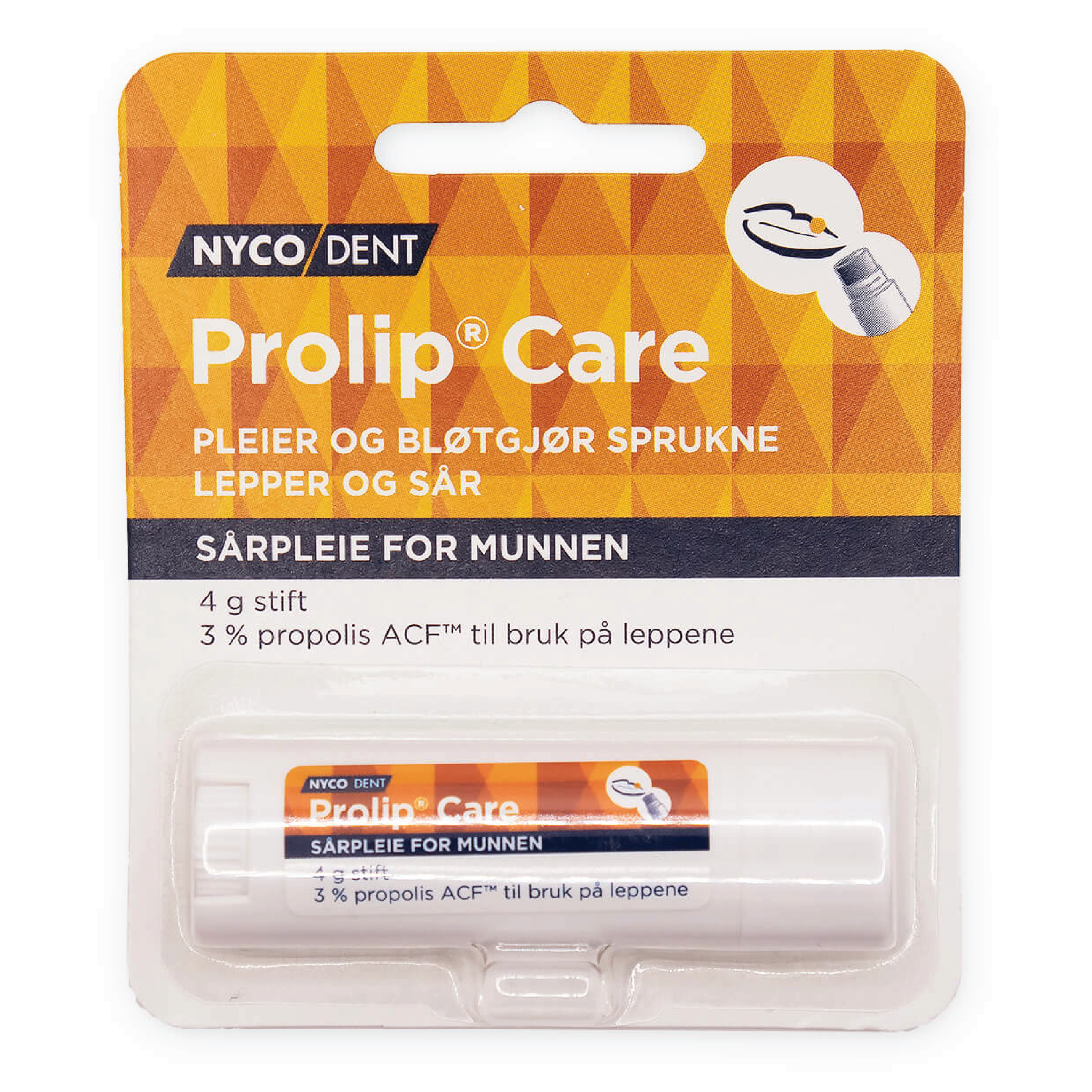 Nycodent Prolip Care Sårpleie Stift, 4 g