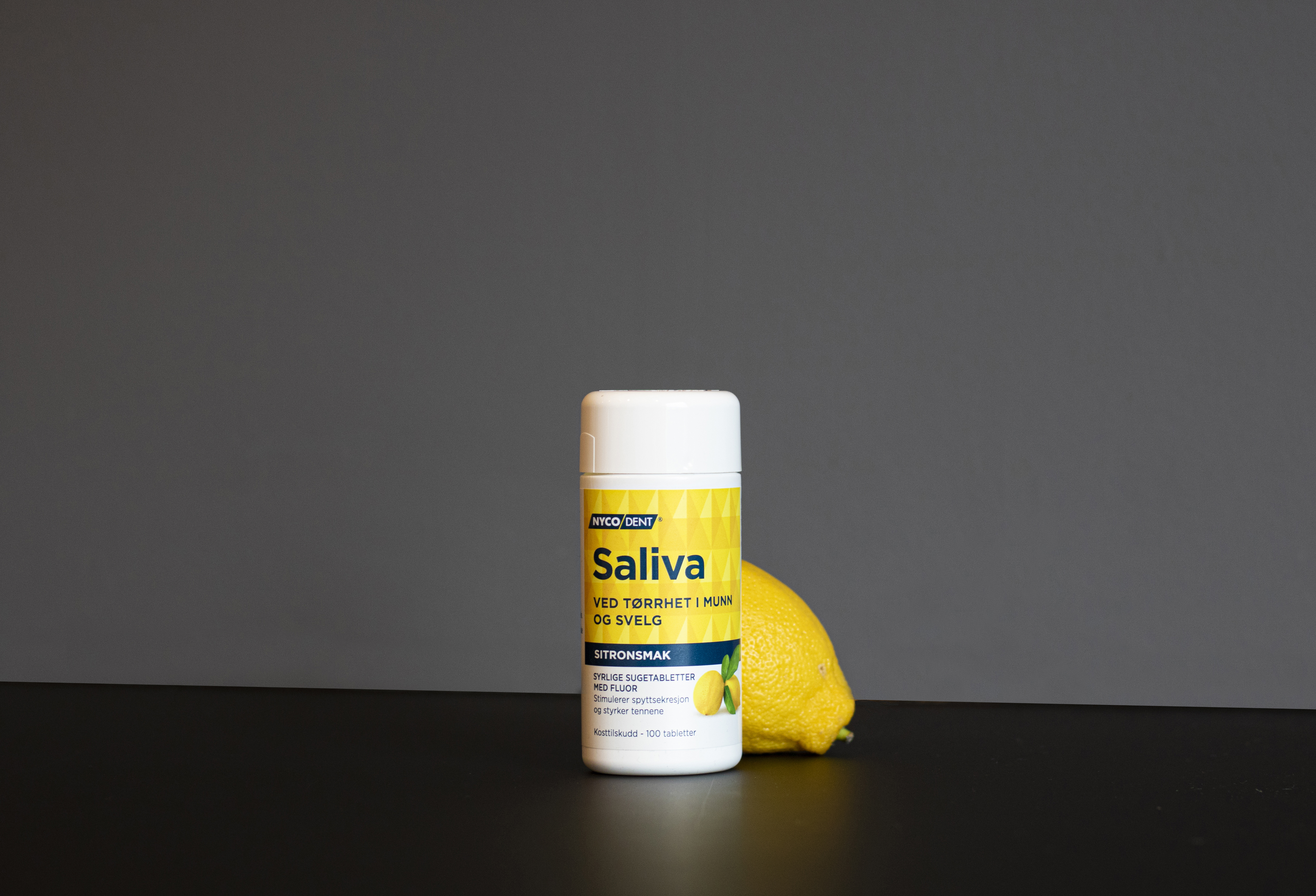 Nycodent Saliva m/sitron, 100 stk.