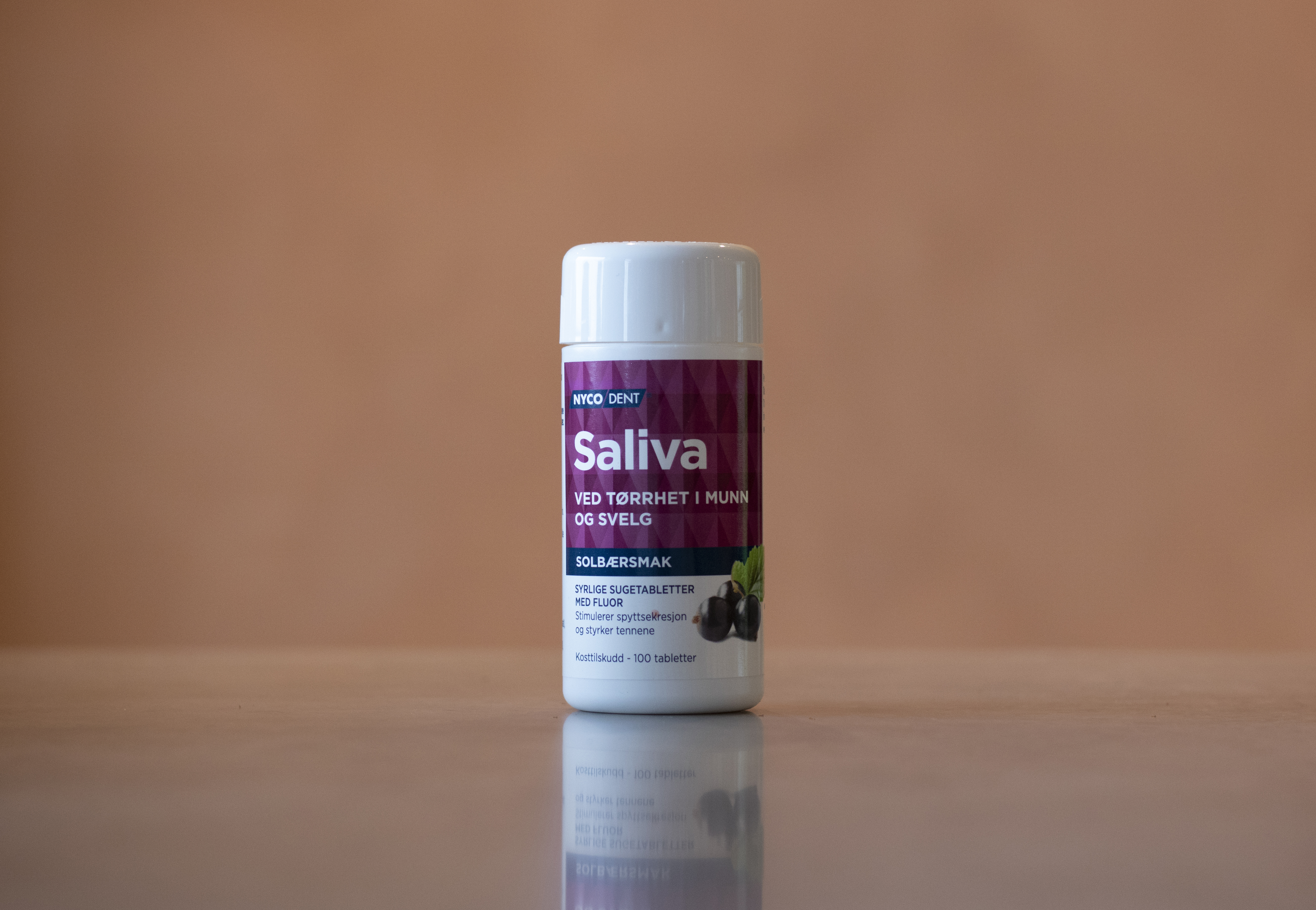 Nycodent Saliva m/solbær, 100 stk.