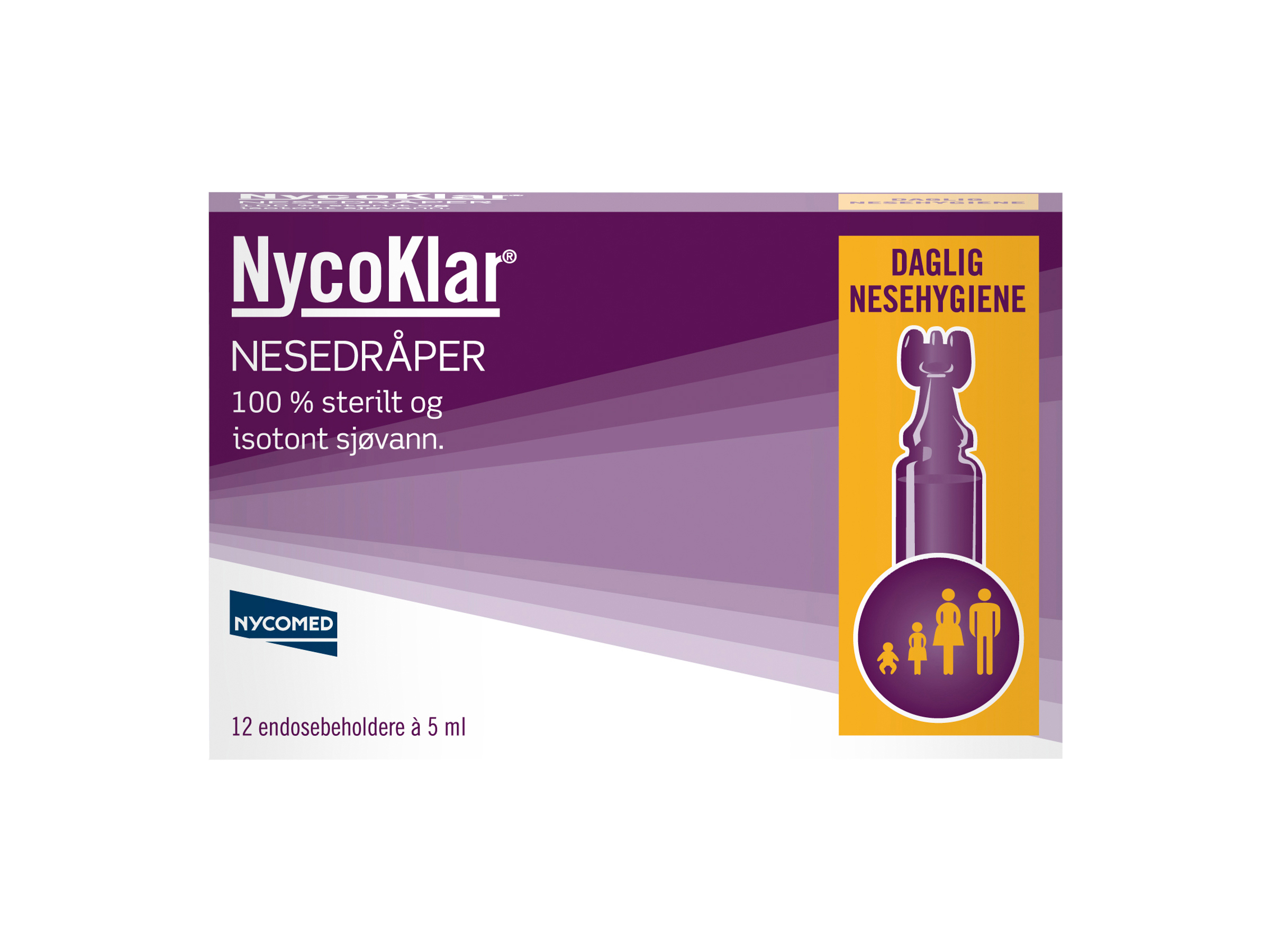 Nycoklar nesedråper isoton sjøvann, 12 x 5 ml