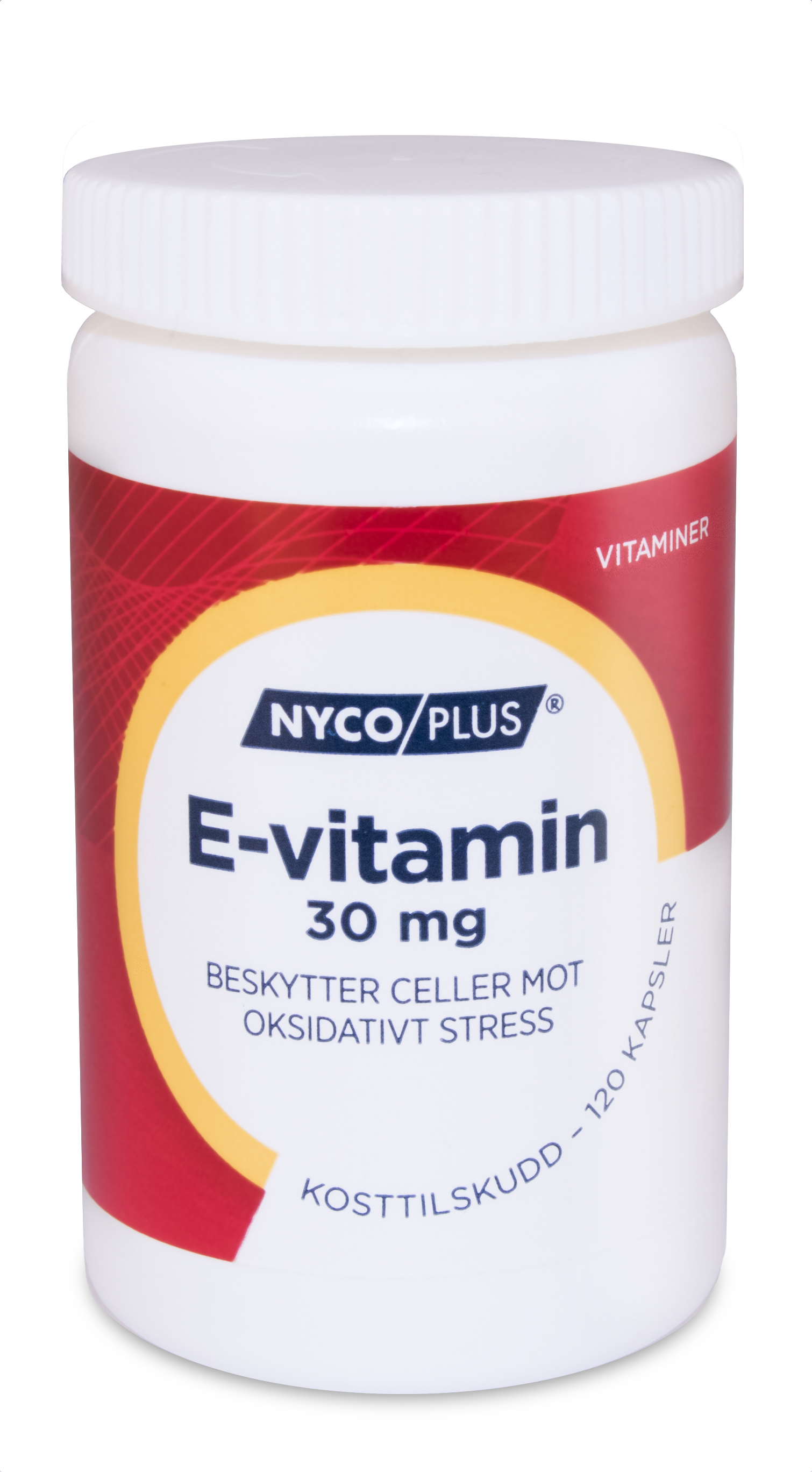 Nycoplus 30 mg E-vitamin kapsler, 120 stk.