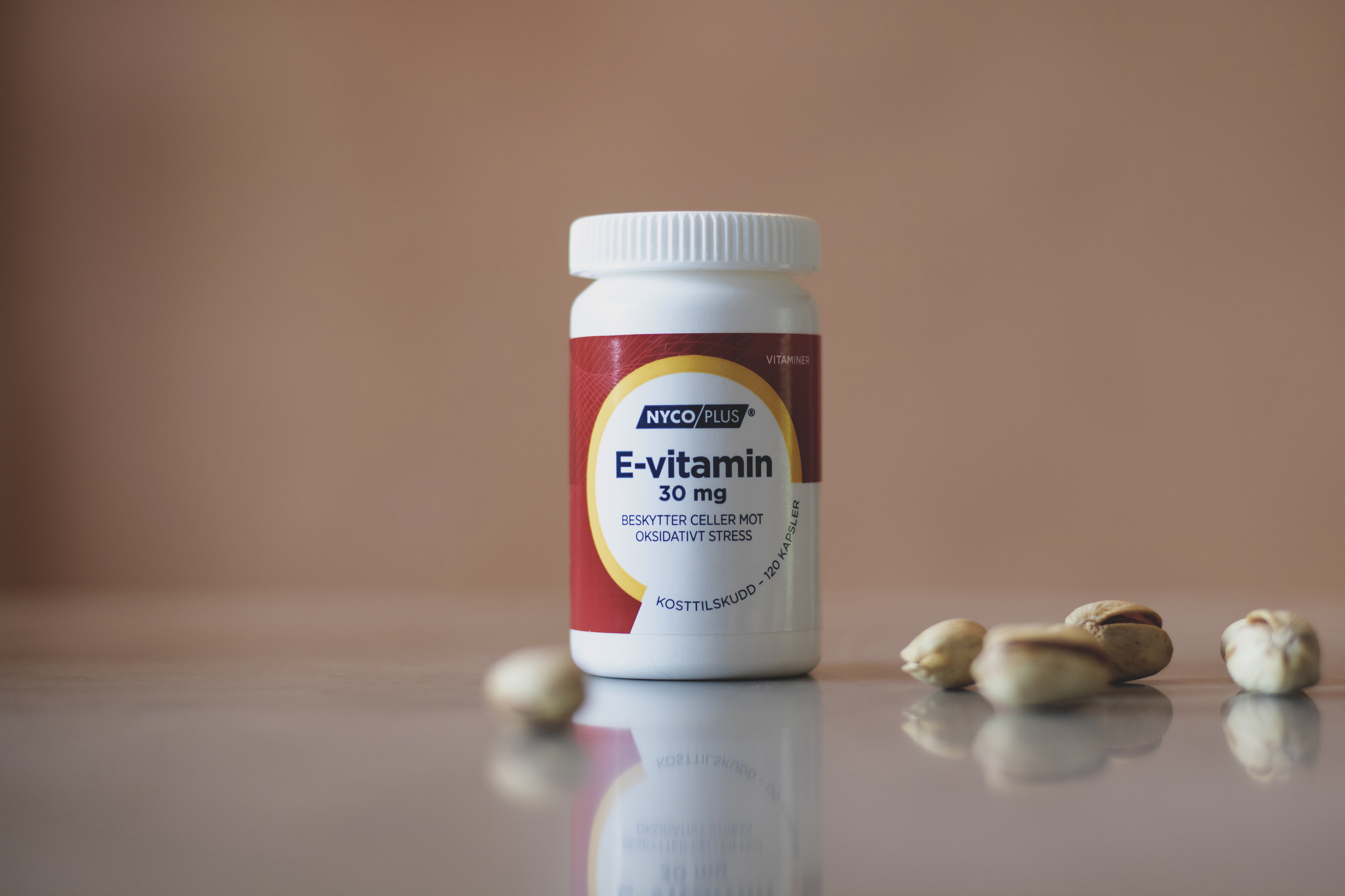 Nycoplus 30 mg E-vitamin kapsler, 120 stk.