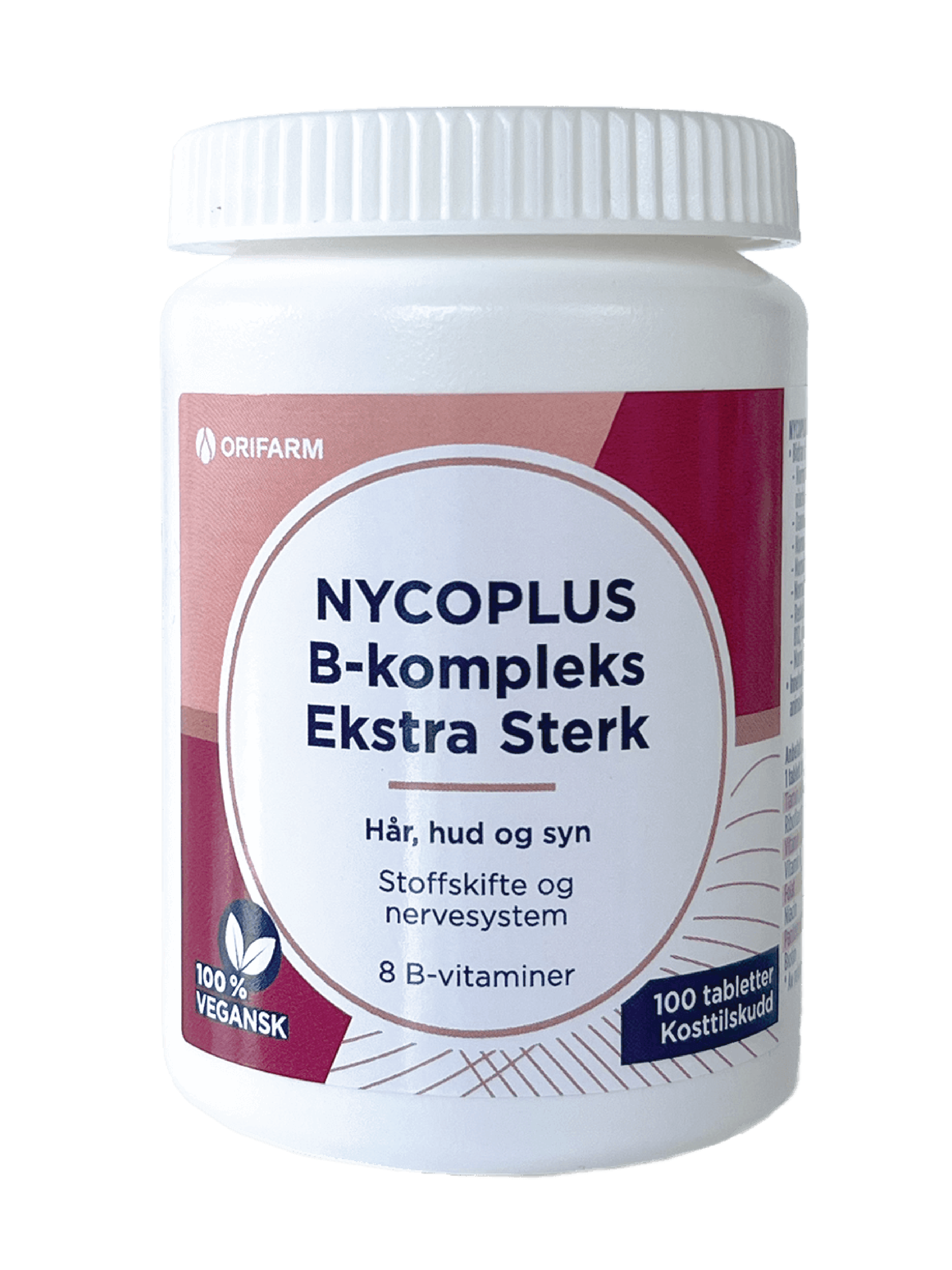 Nycoplus B-kompleks Ekstra sterk, 100 tabletter