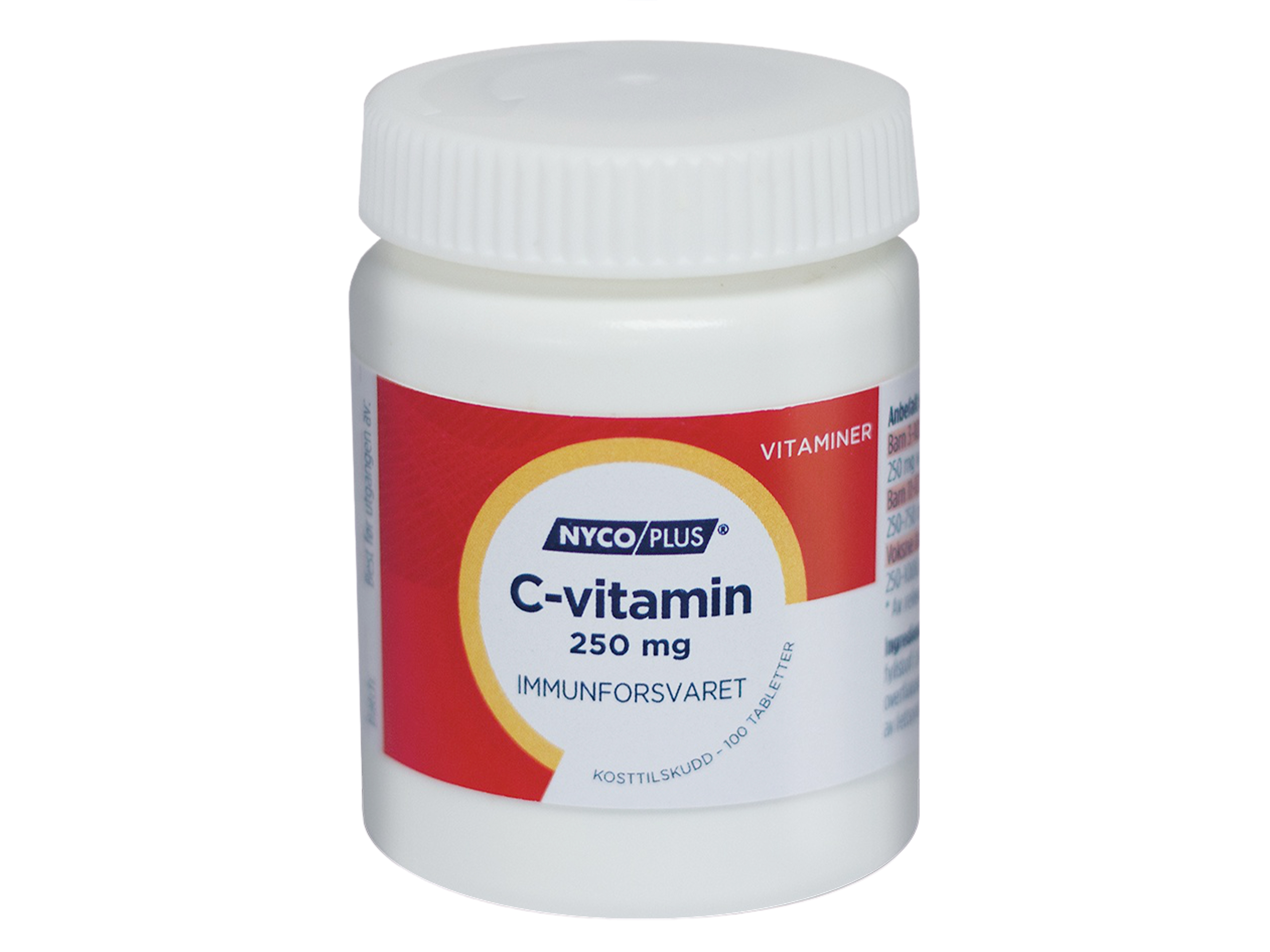 Nycoplus C-vitamin tab 250 mg, 100 tabletter
