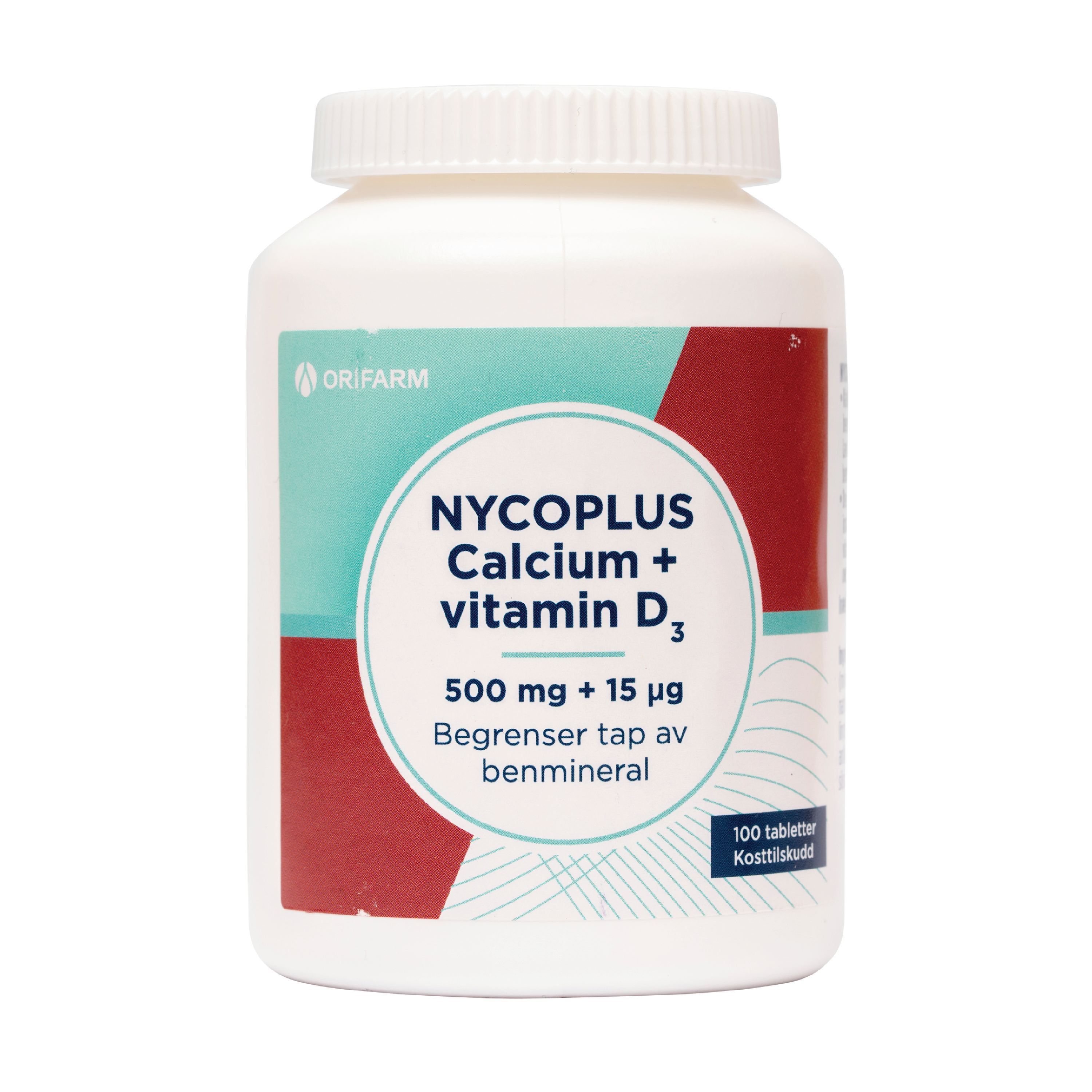 Nycoplus Calcium m/Dvitamin, 100 tabletter Vitaminer og mineraler