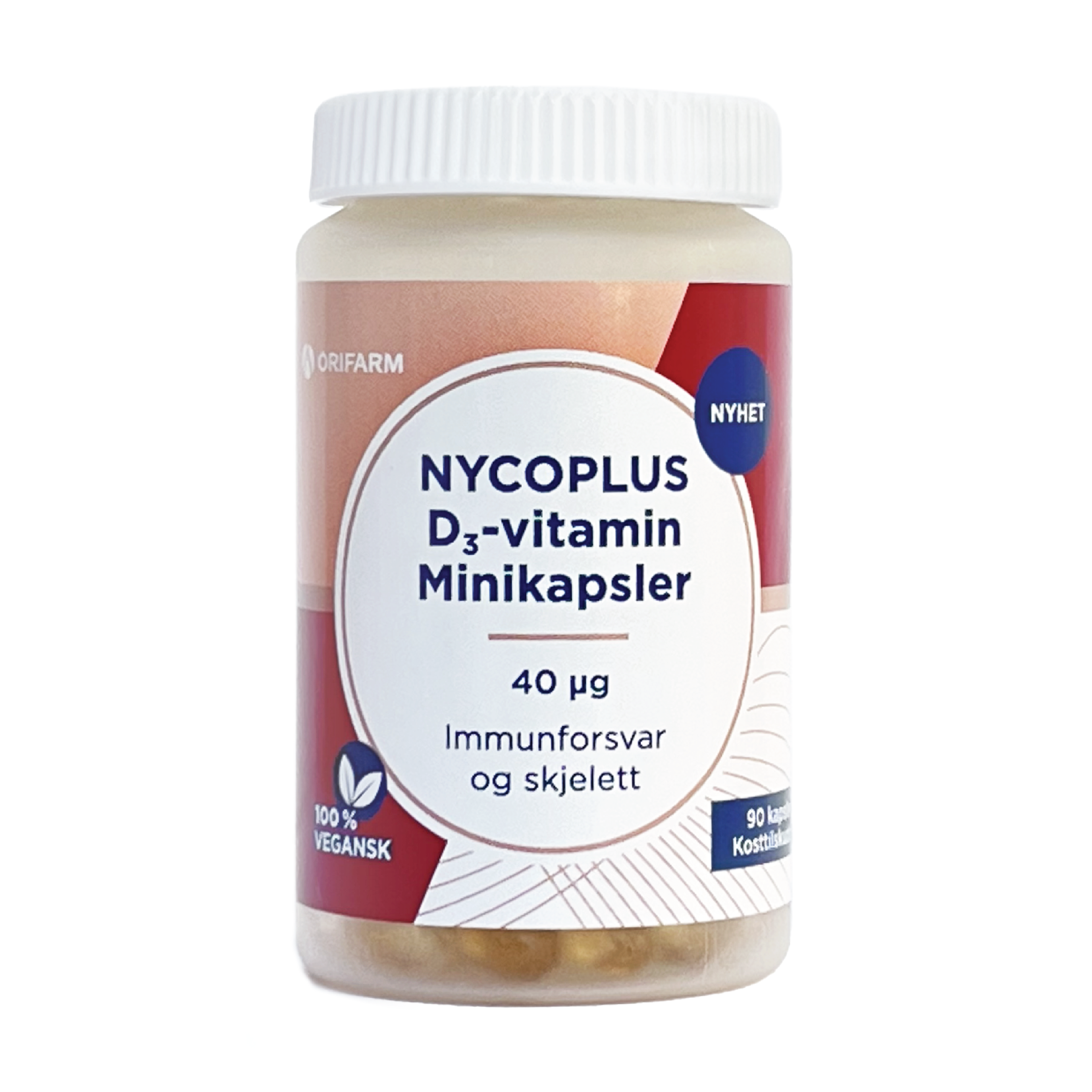 Nycoplus D3-vitamin 40 µg minikapsler, 90 stk.