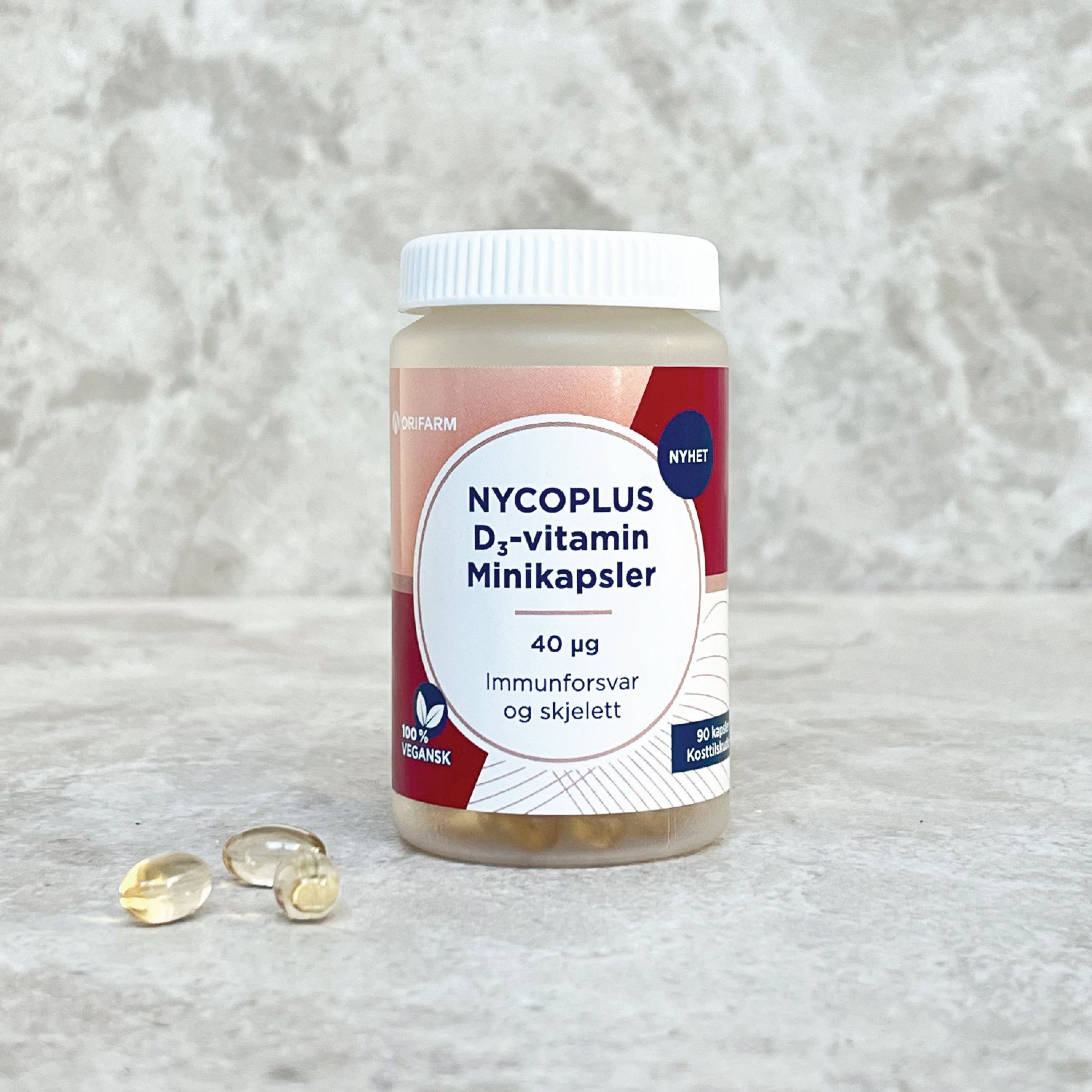 Nycoplus D3-vitamin 40 µg minikapsler, 90 stk.