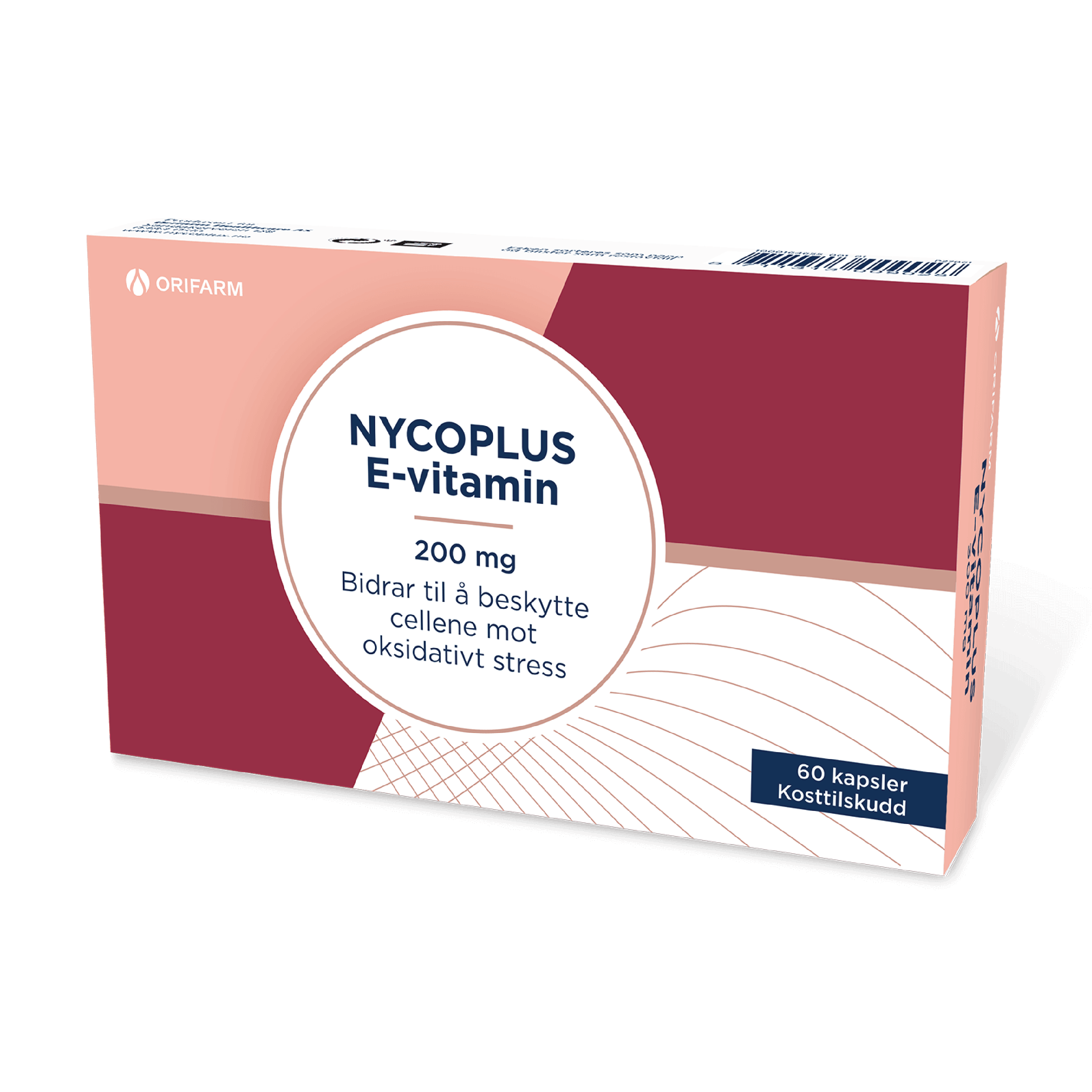Nycoplus E-vitamin 200 mg kapsler, 60 stk.