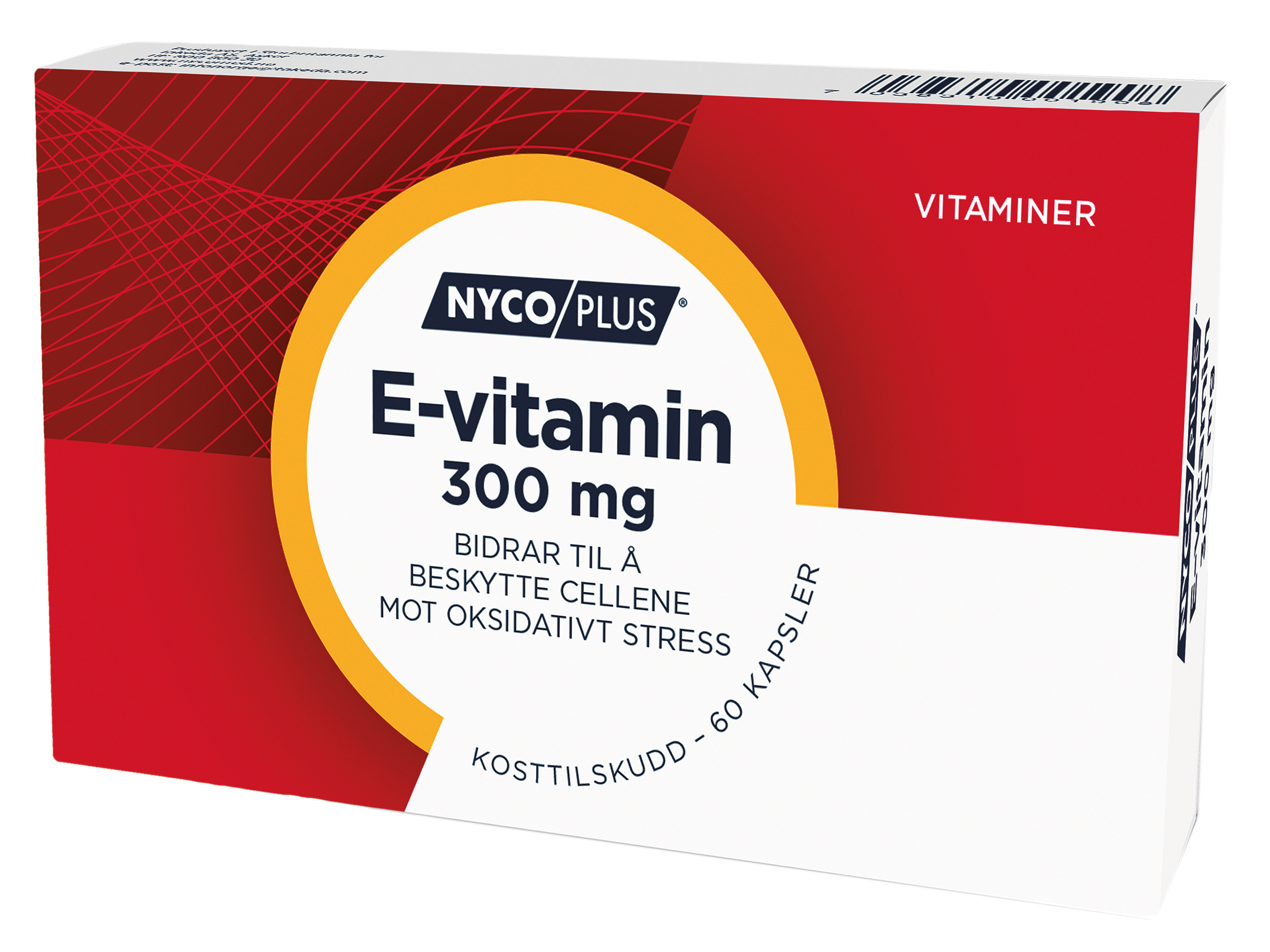 Nycoplus E-vitamin 300 mg, 60 kapsler