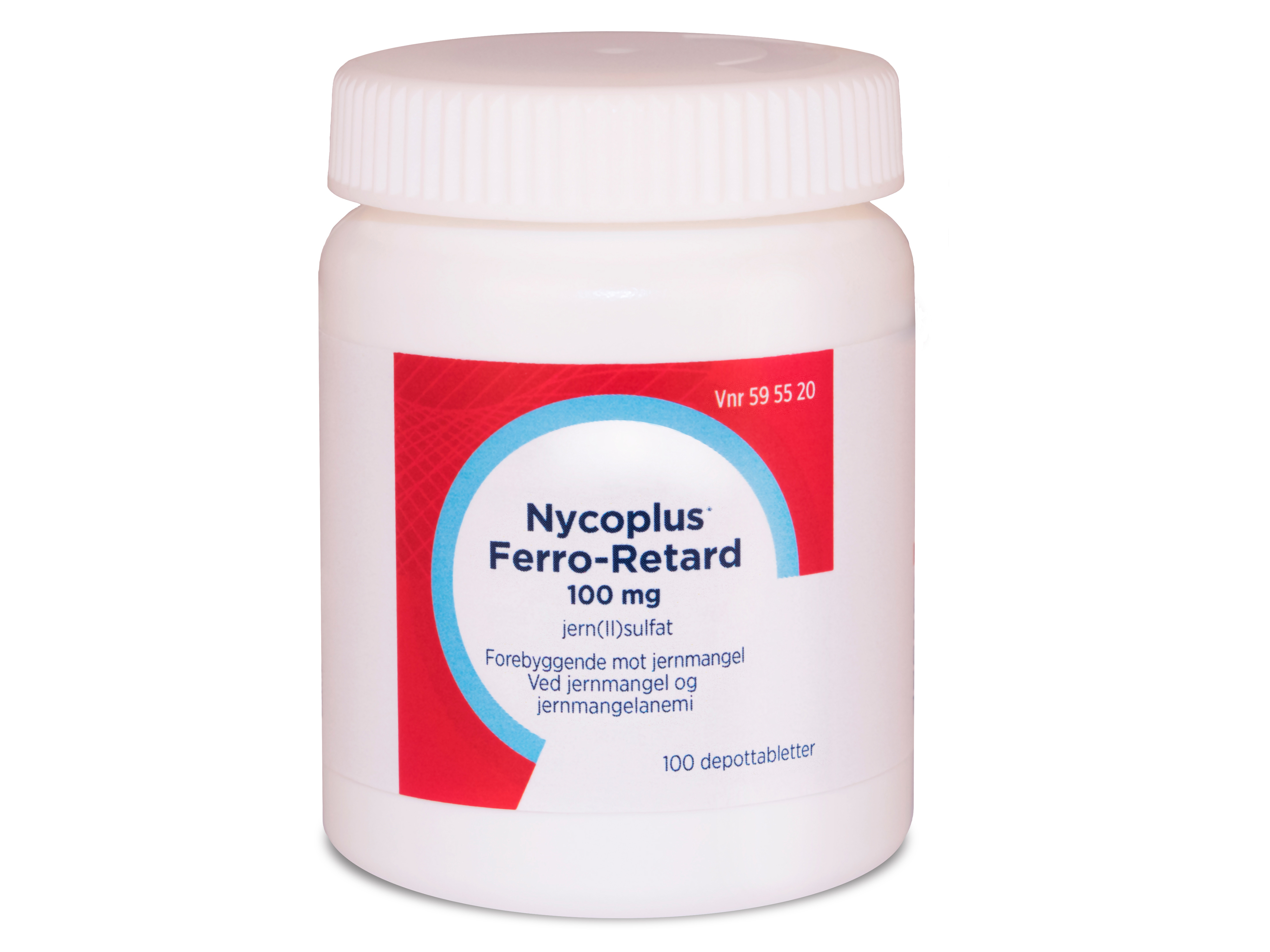 Nycoplus Ferro-Retard 100 mg depottabletter, 100 stk.