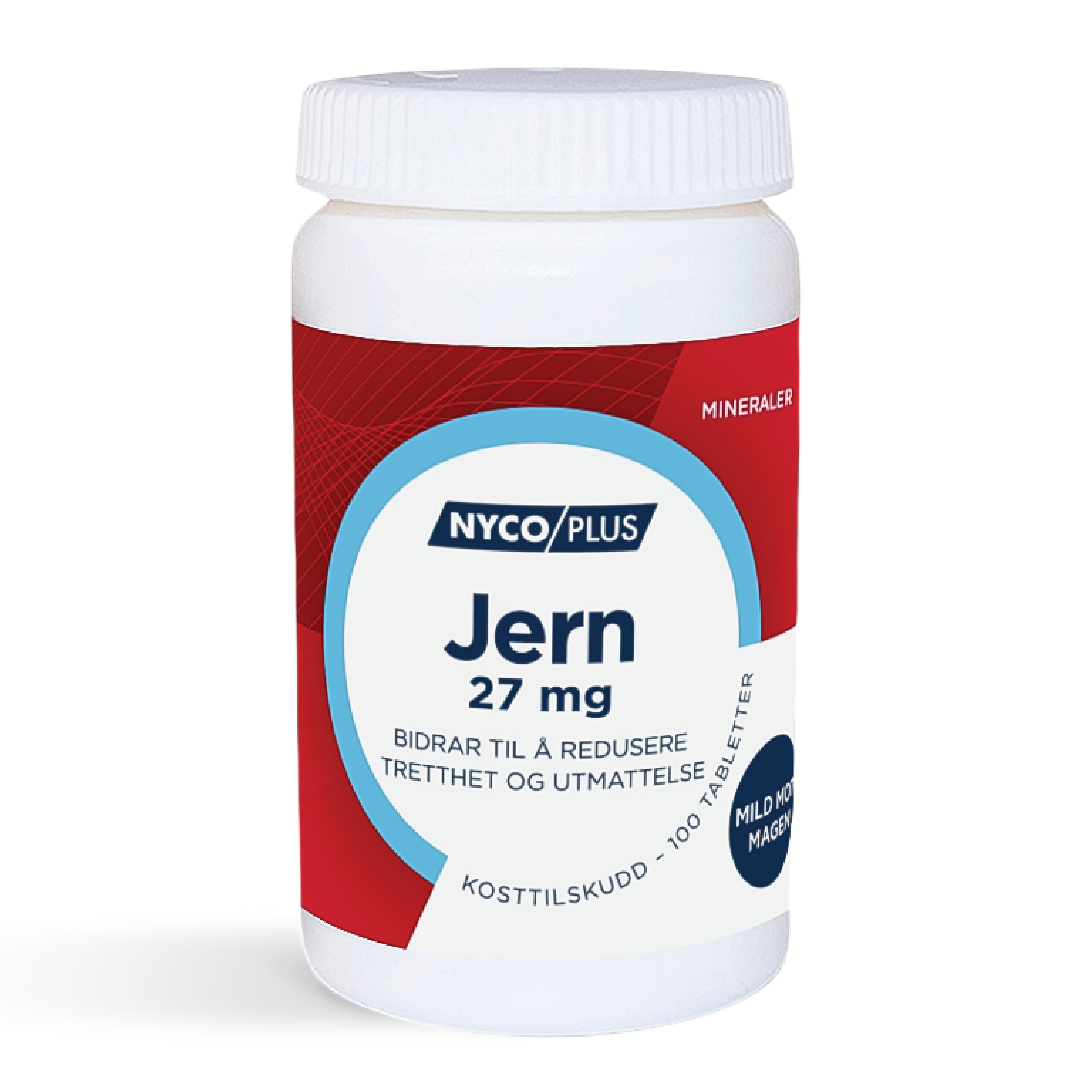 Nycoplus Jern 27 mg, 100 tabletter