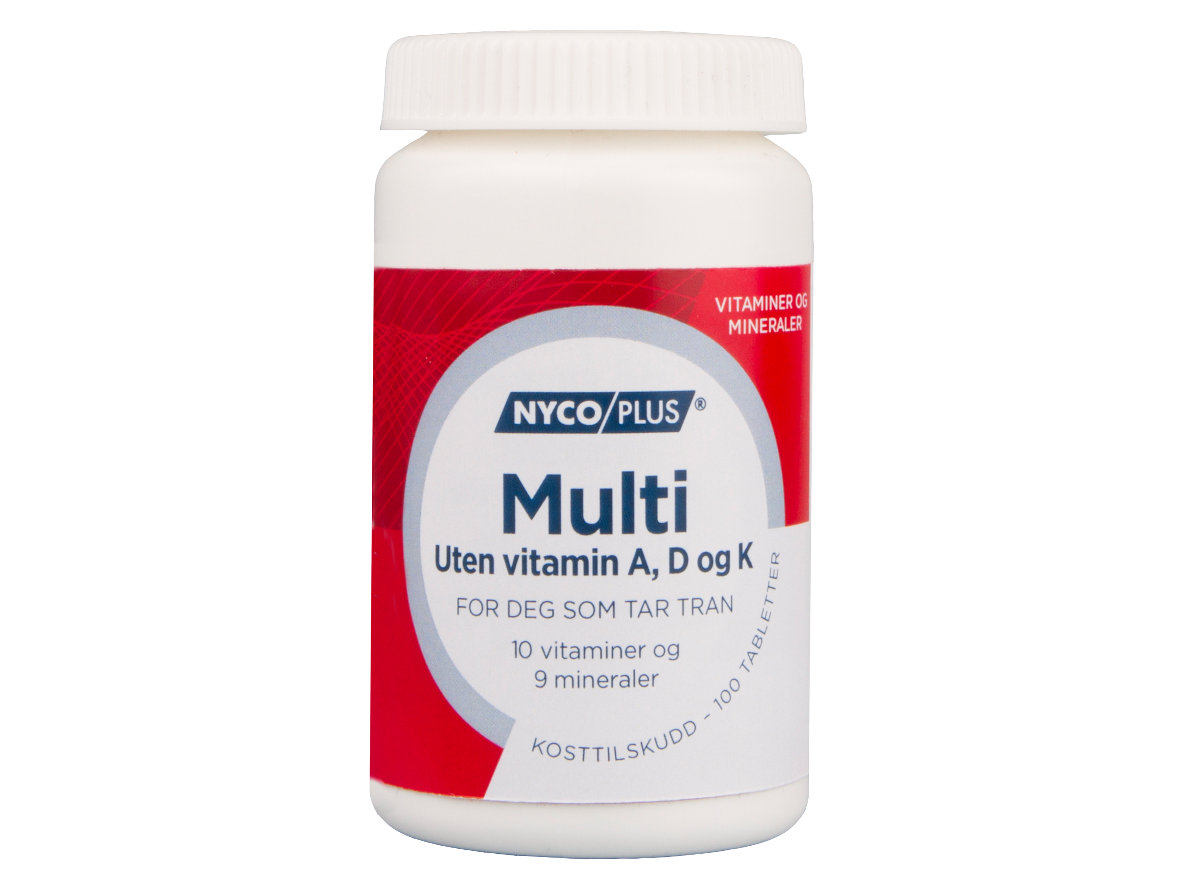 Nycoplus Multi uten vitamin A, D og K, 100 tabletter