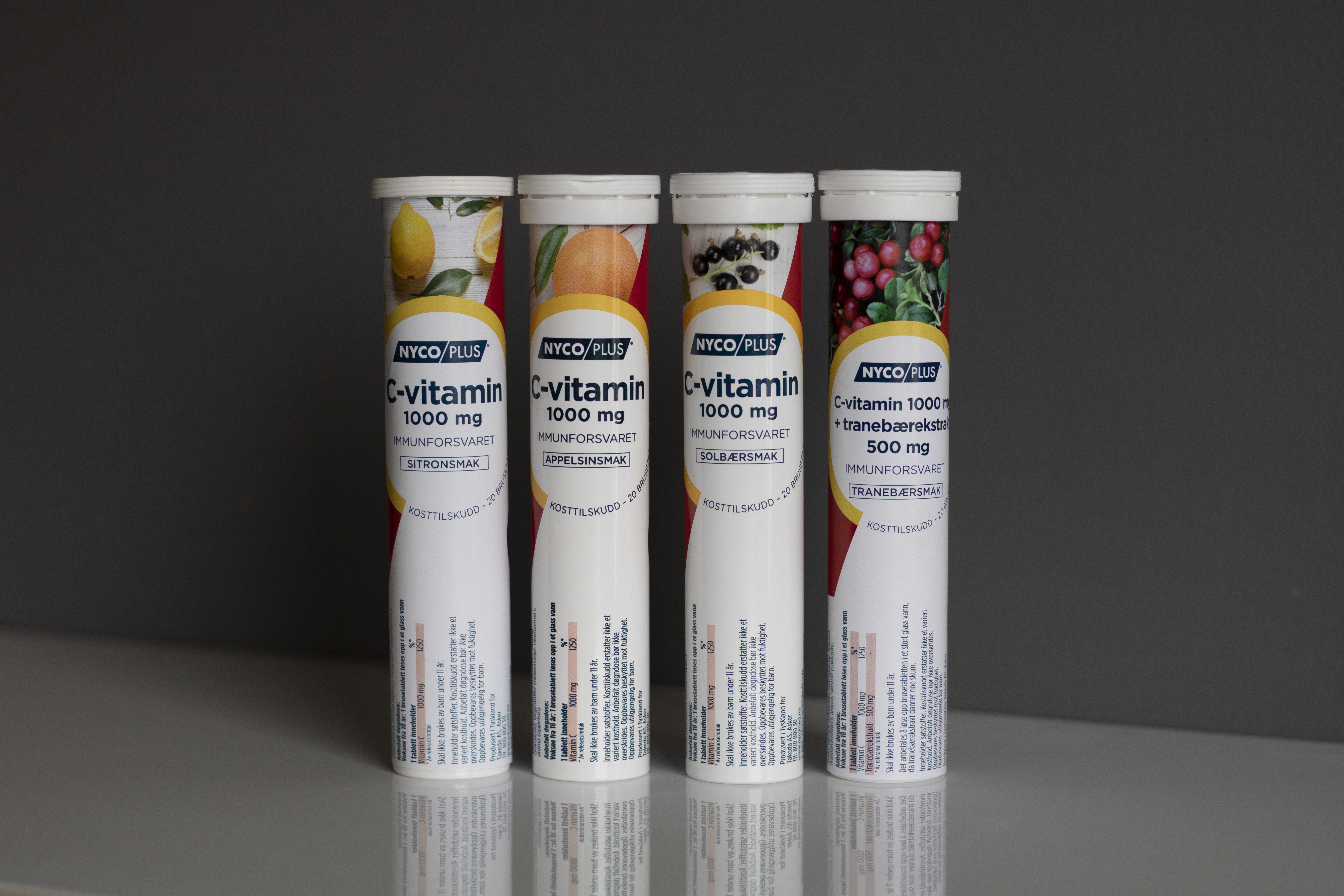 Nycoplus C-vitamin 1000 mg, Sitron, 20 brusetabletter