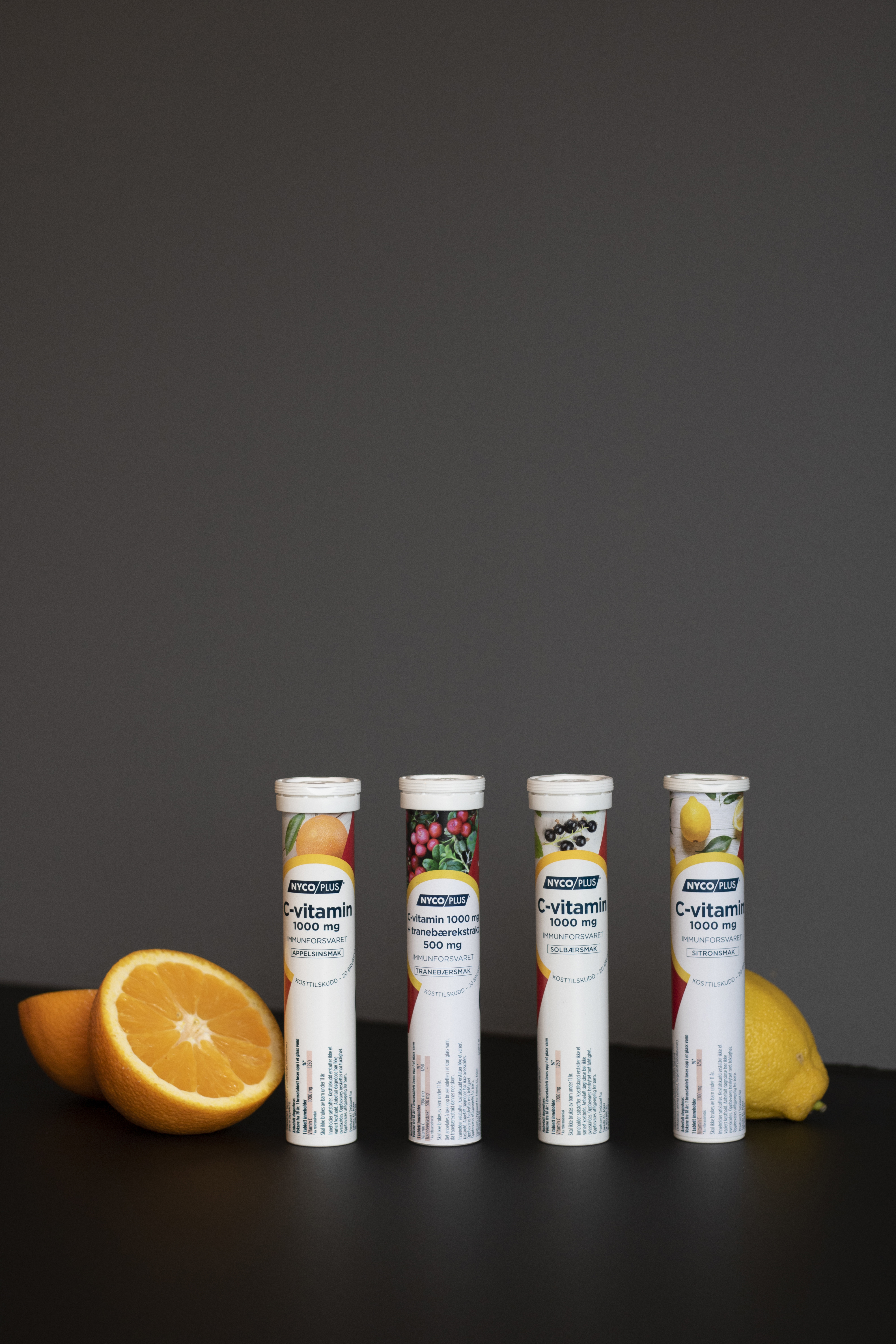 Nycoplus C-vitamin 1000 mg, Appelsin, 20 brusetabletter