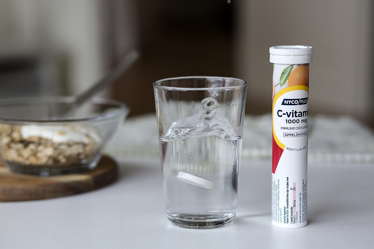 Nycoplus C-vitamin 1000 mg, Appelsin, 20 brusetabletter