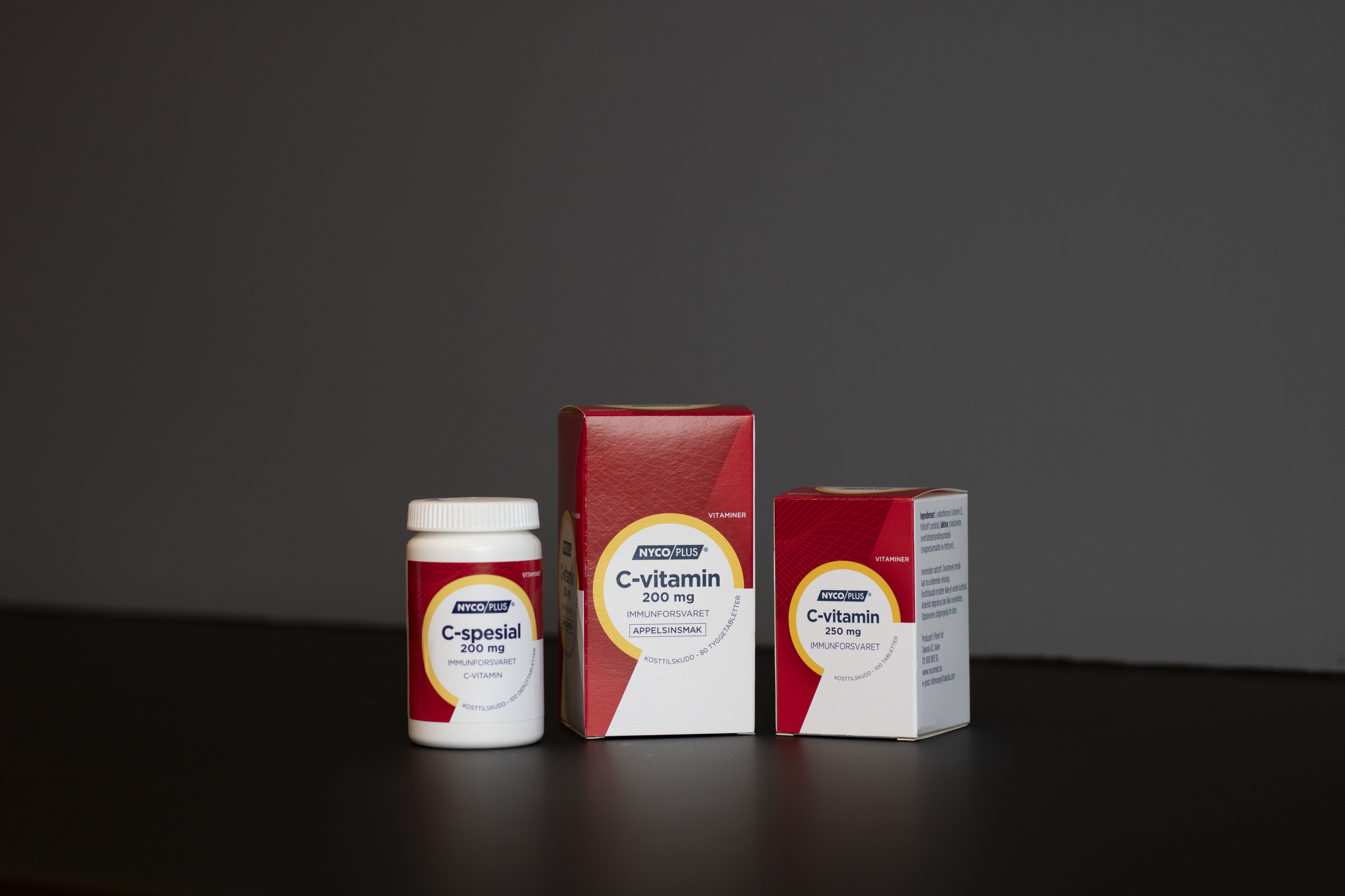 Nycoplus C-vitamin 200 mg, Appelsin, 80 tyggetabletter