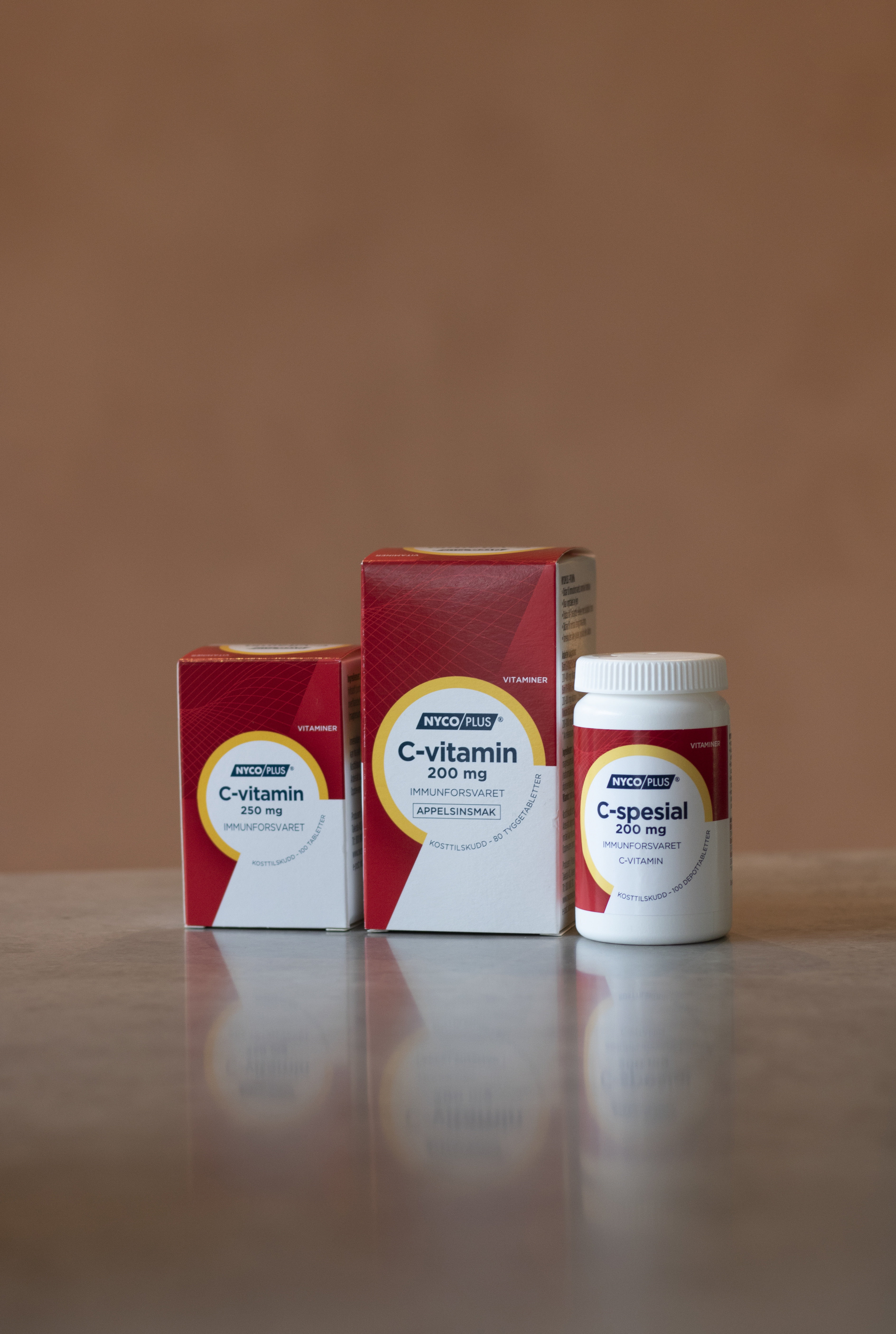 Nycoplus C-vitamin 200 mg, Appelsin, 80 tyggetabletter