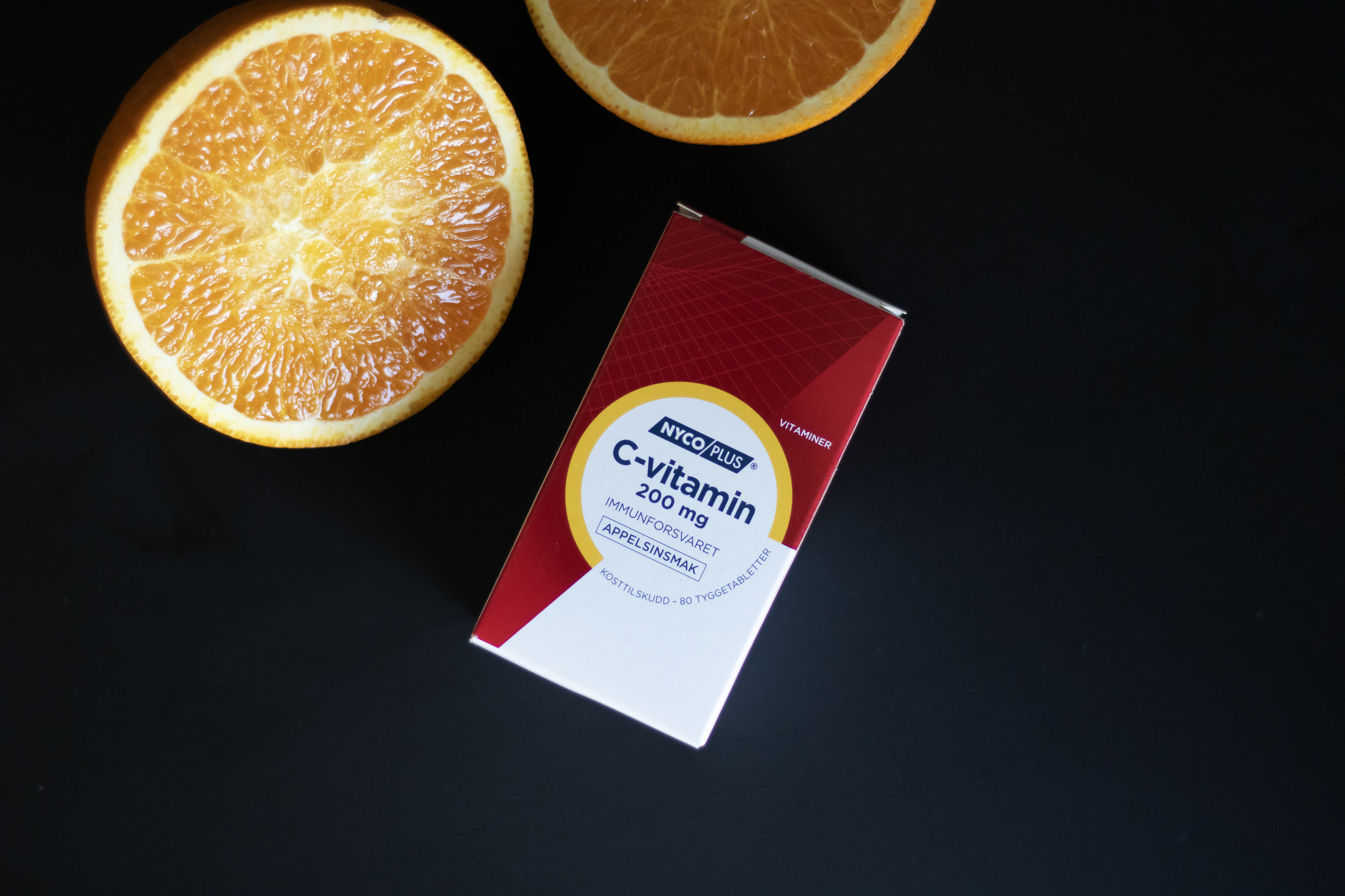 Nycoplus C-vitamin 200 mg, Appelsin, 80 tyggetabletter