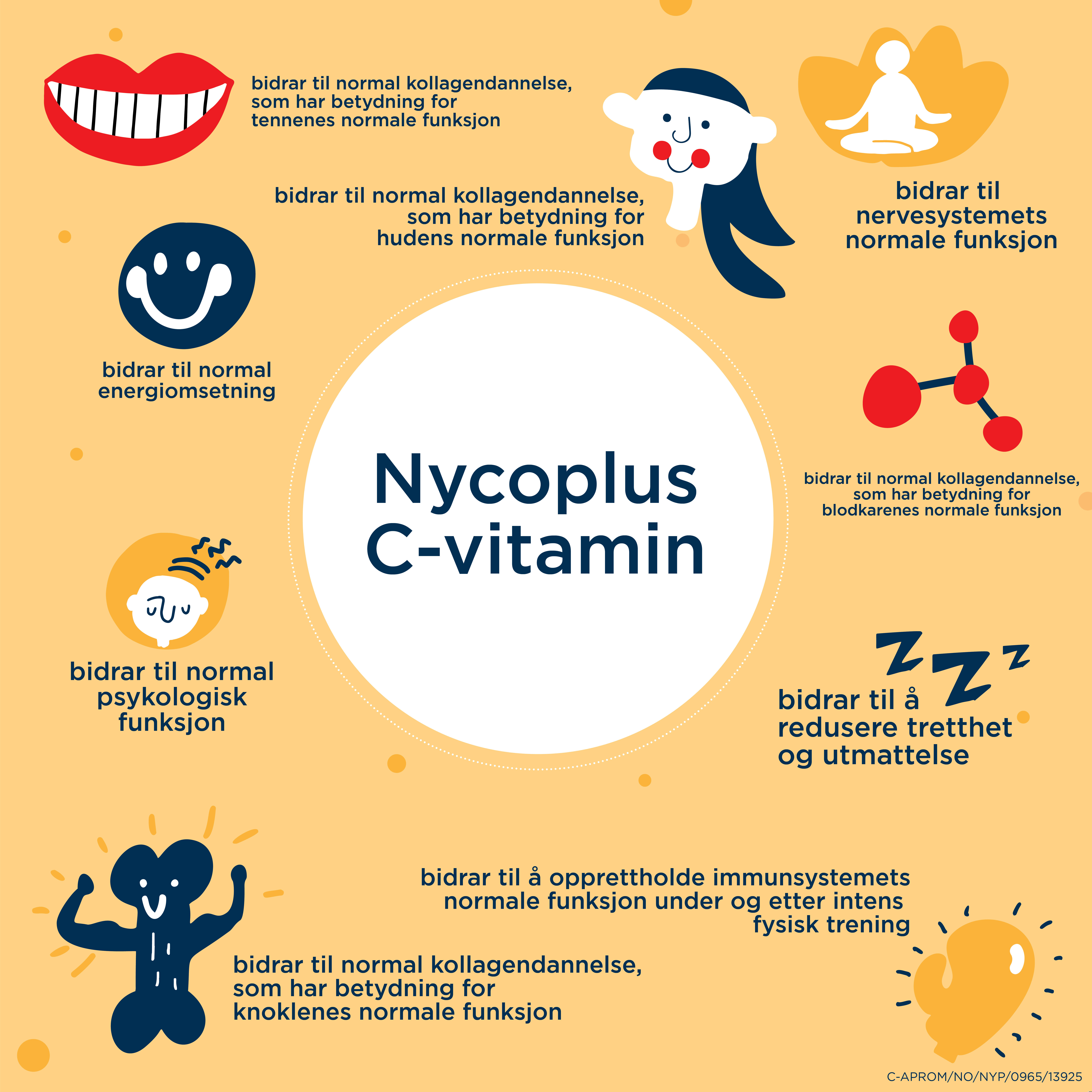 Nycoplus C-vitamin 200 mg, Appelsin, 80 tyggetabletter