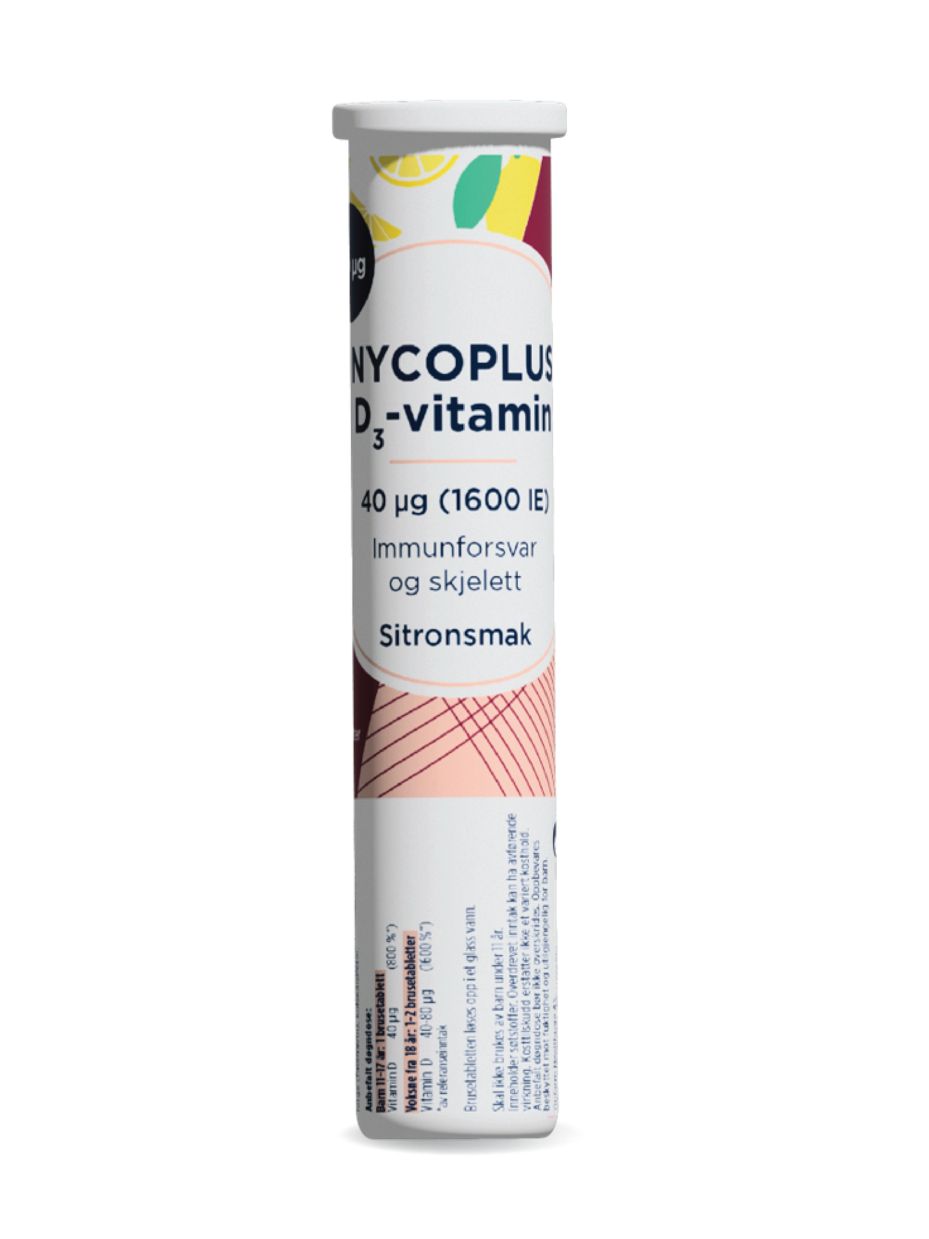 Nycoplus D3-vitamin 40 µg, Sitron, 20 brusetabletter