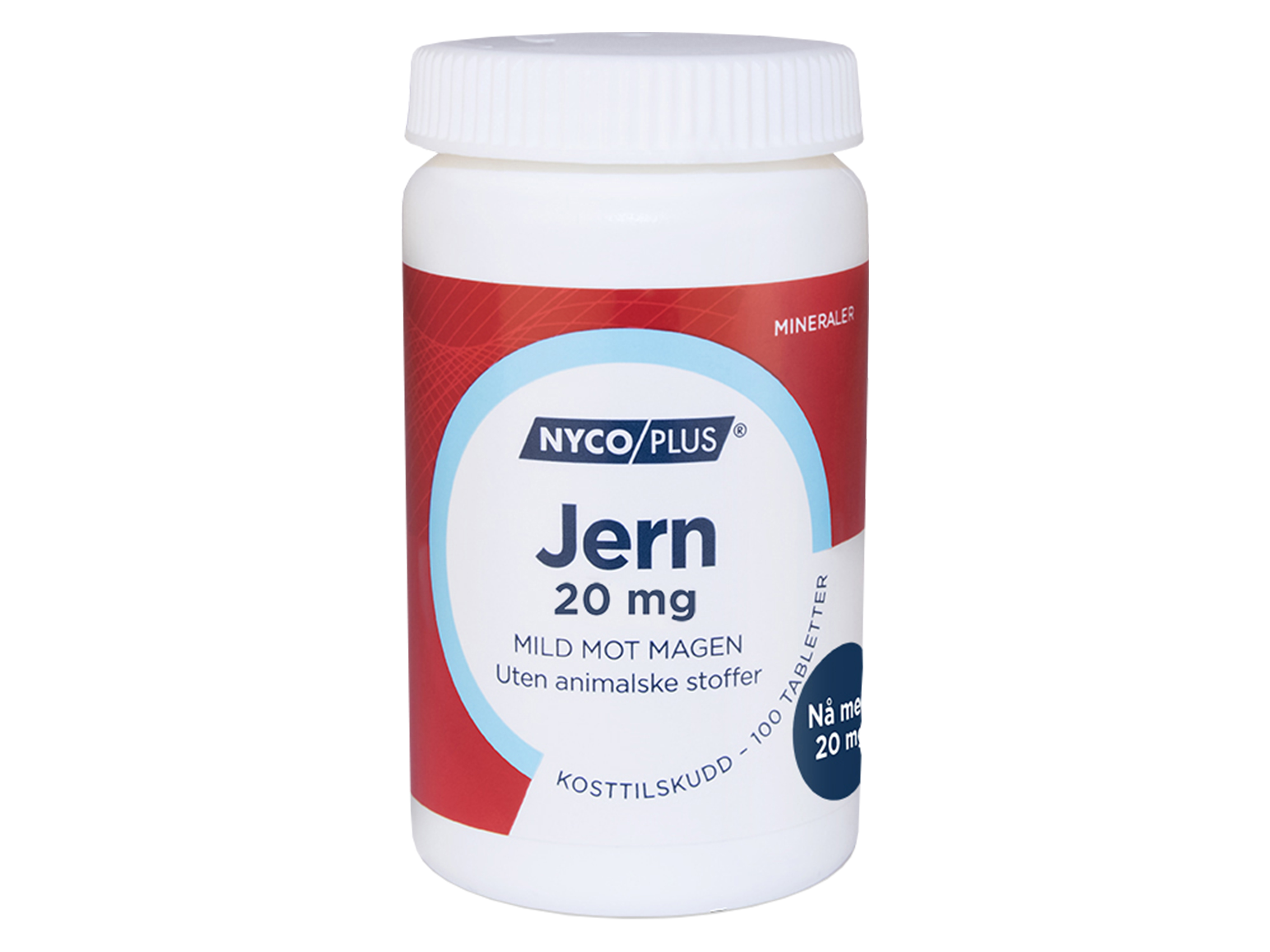 Nycoplus Jern 20 mg, 100 tabletter
