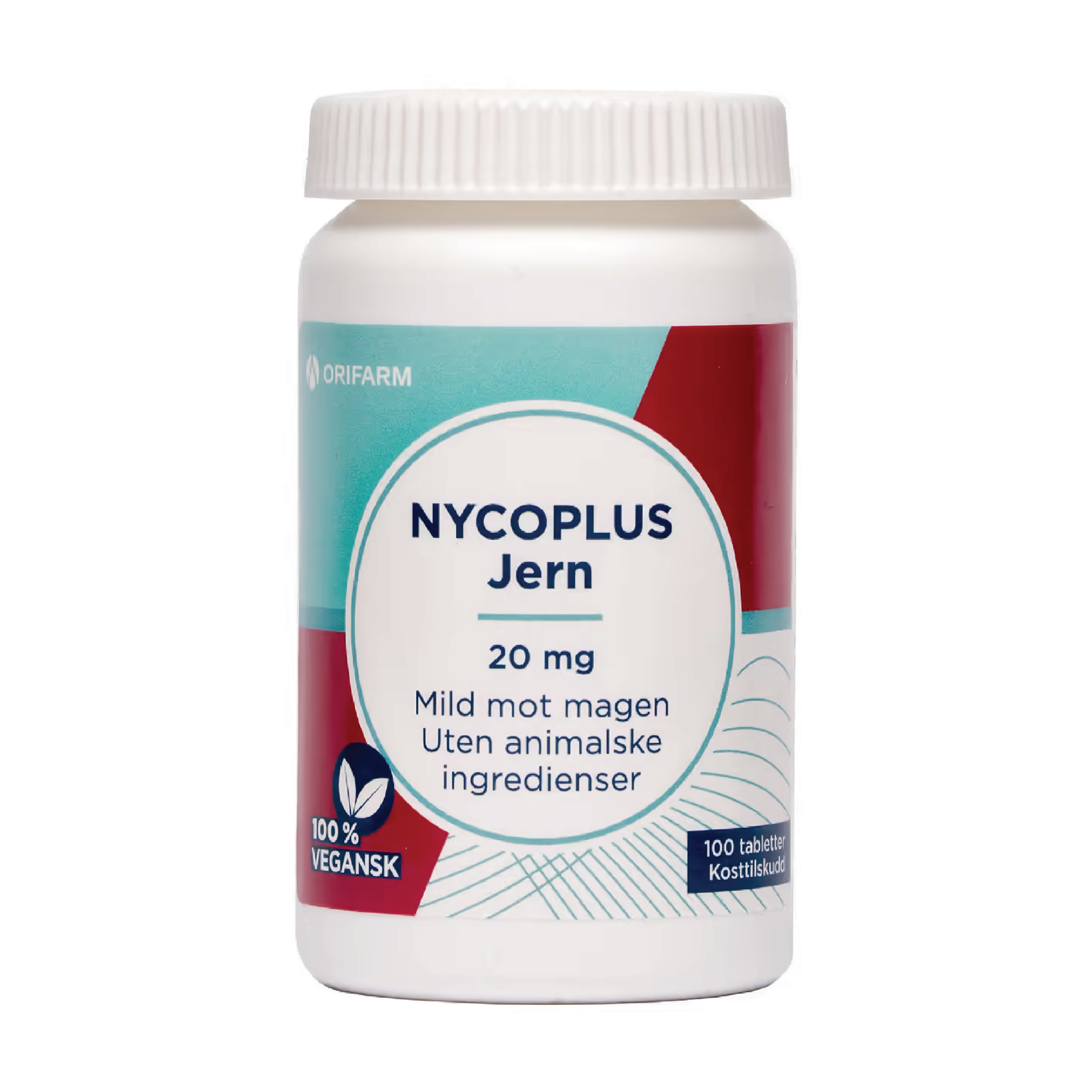 Nycoplus Jern 20 mg, 100 tabletter