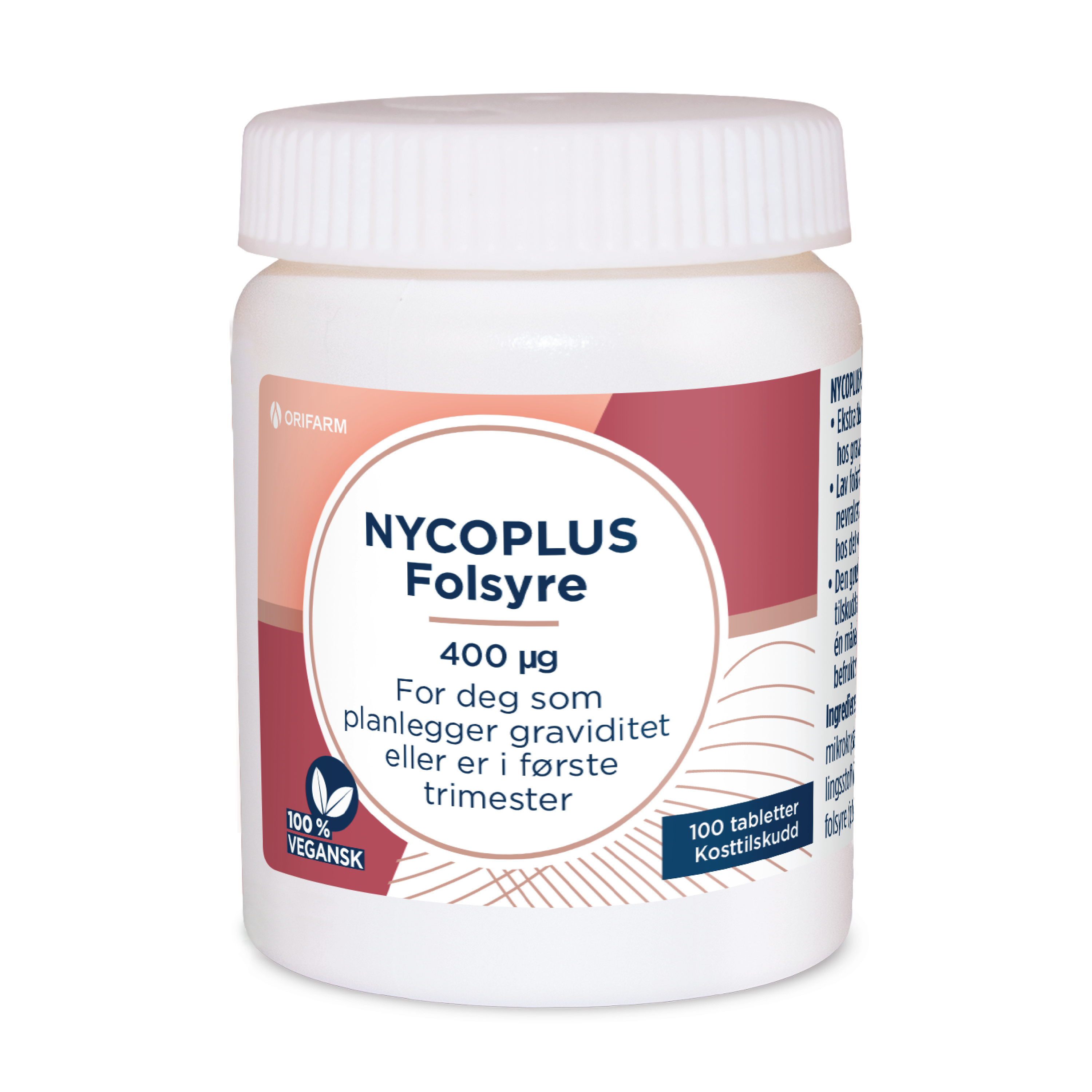 Nycoplus Folsyre 400 µg, 100 tabletter