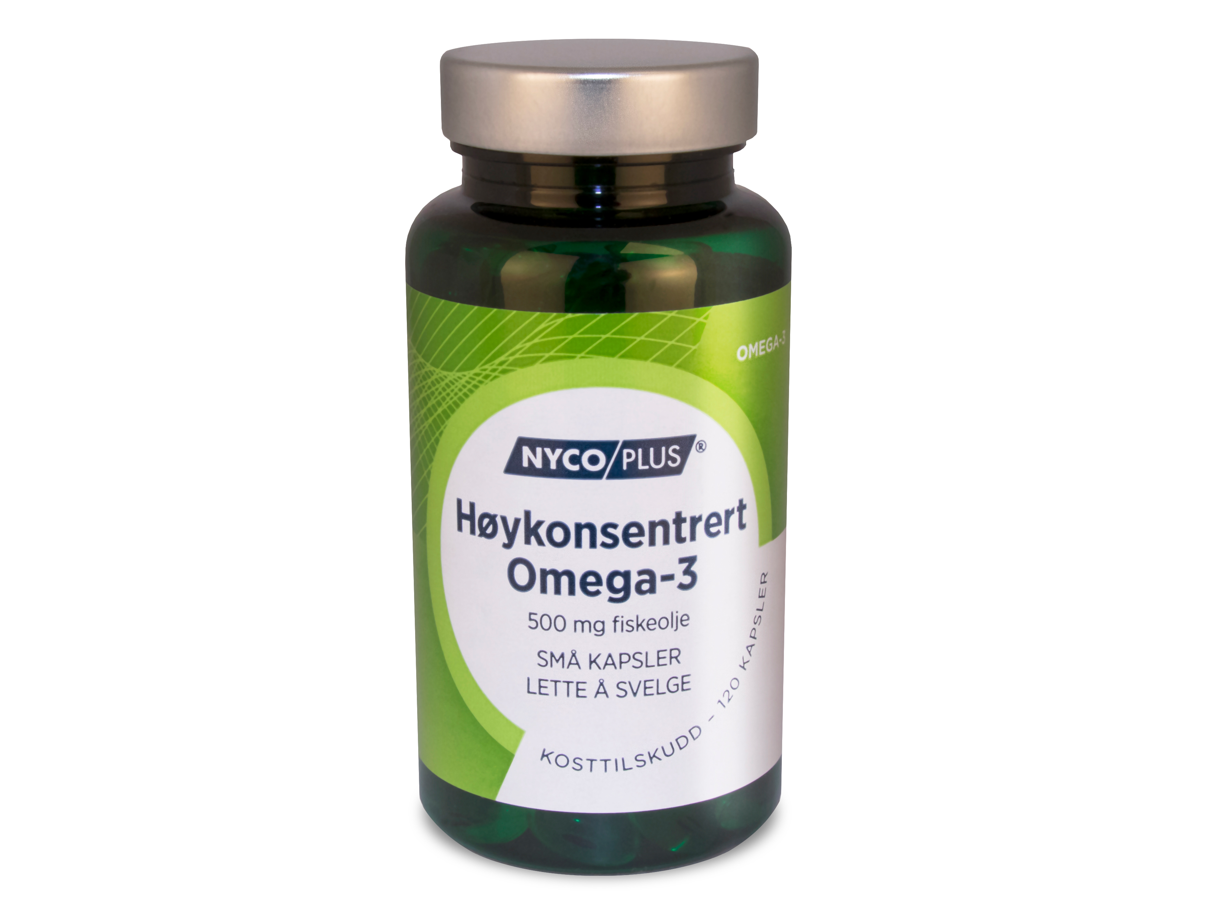 Nycoplus 500 mg høykonsentrert omega-3 kapsler, 120 stk.
