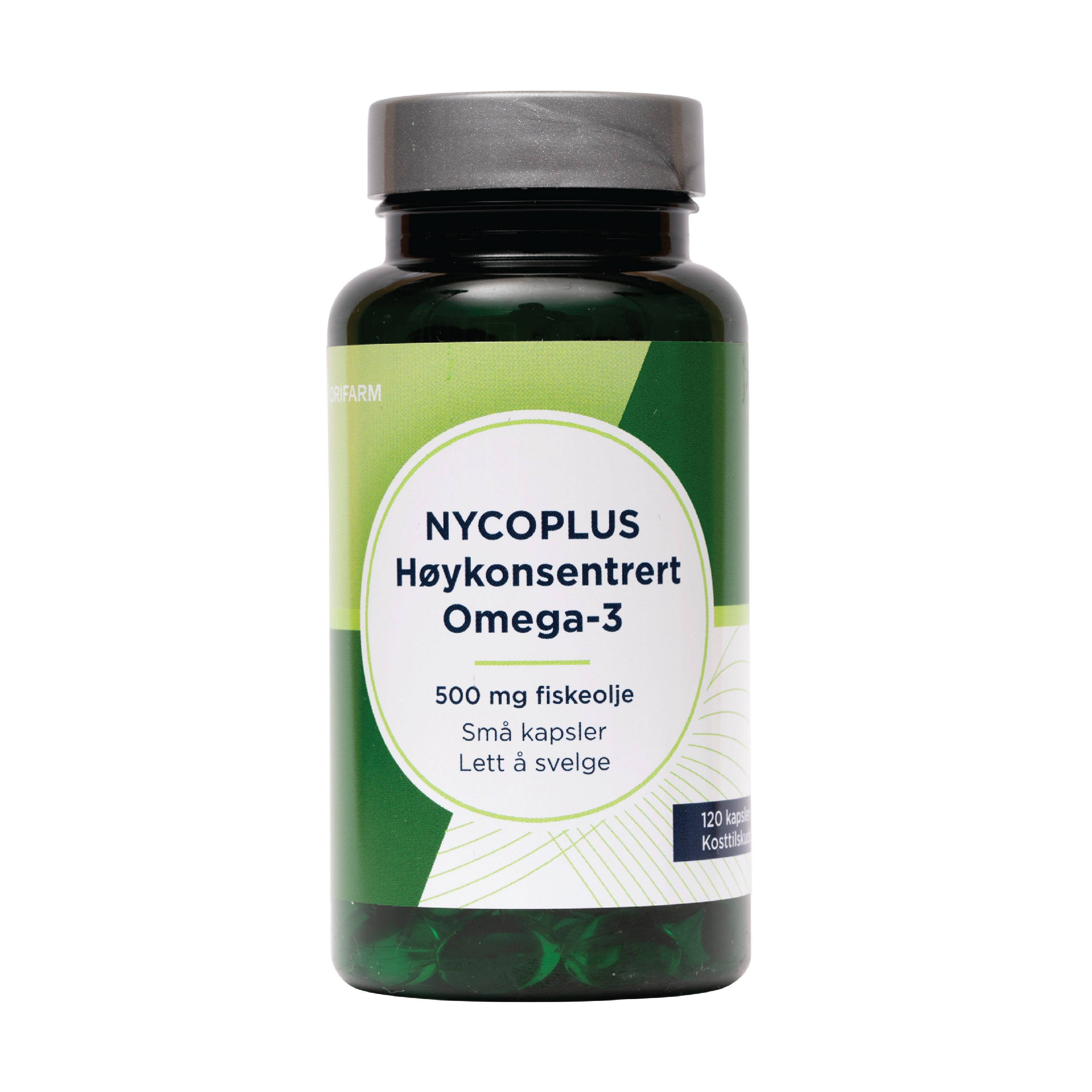 Nycoplus 500 mg høykonsentrert omega-3 kapsler, 120 stk.