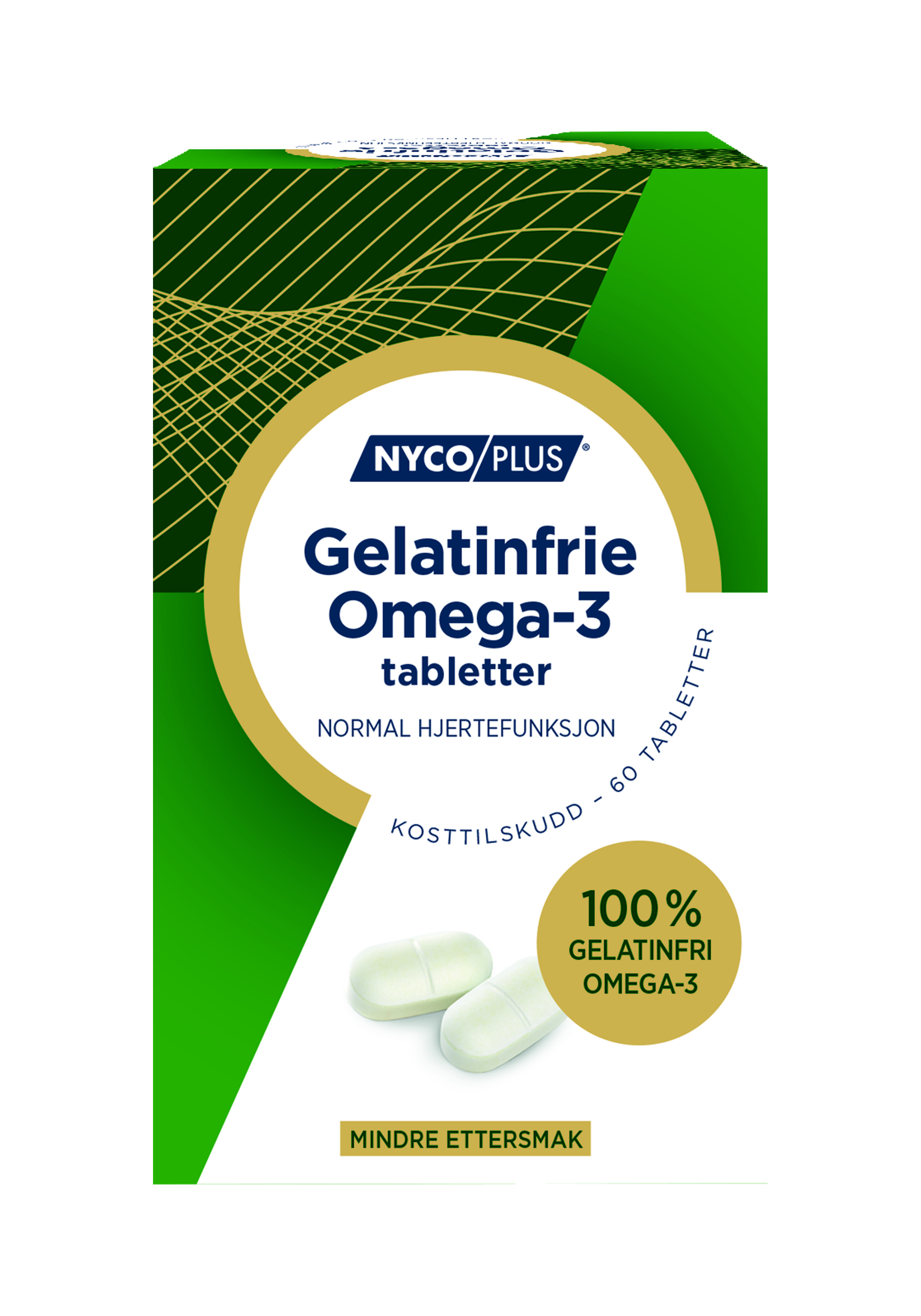 Nycoplus Omega-3 Gelatinfrie tabletter, 60 stk.