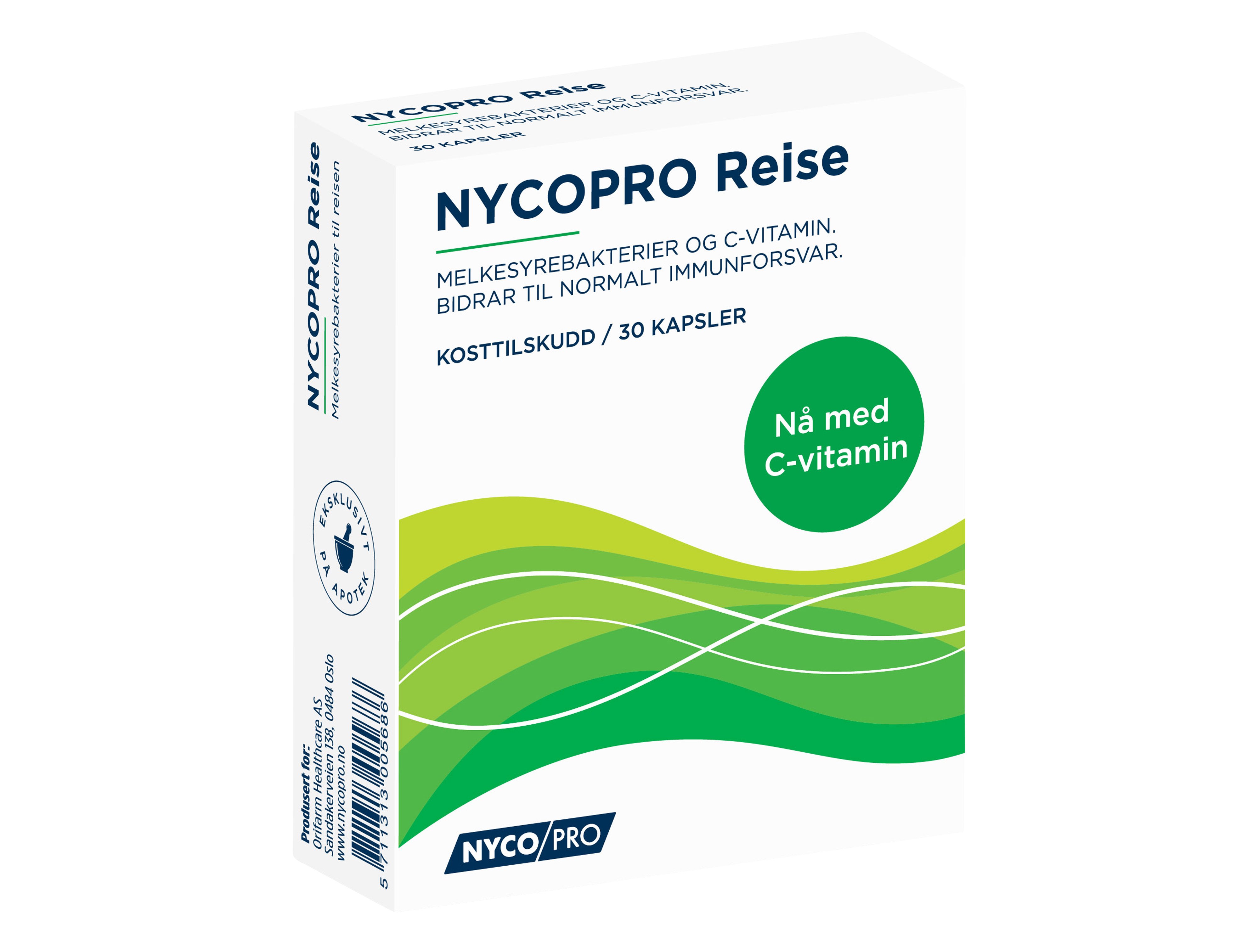 Nycopro Reise, 30 kapsler