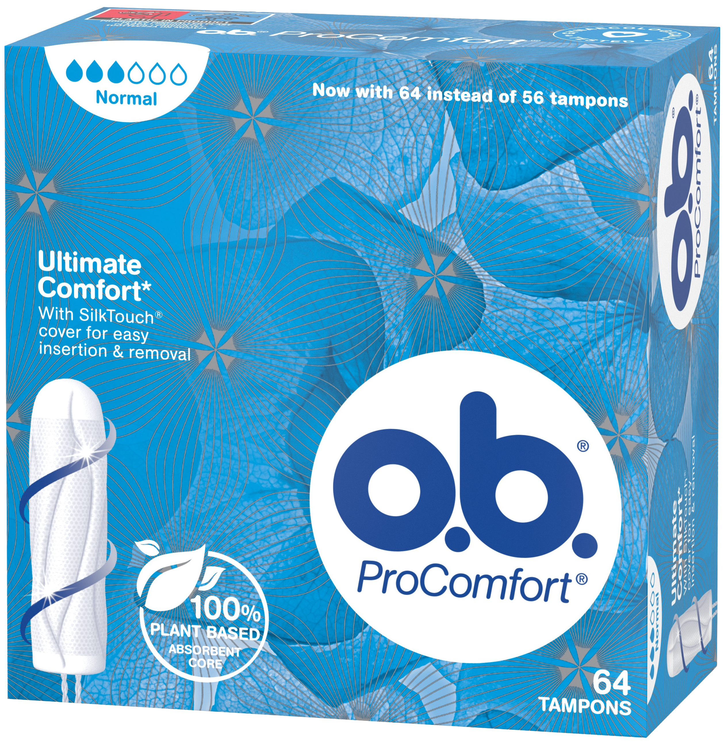 o.b. ProComfort Normal tamponger, 64 stk