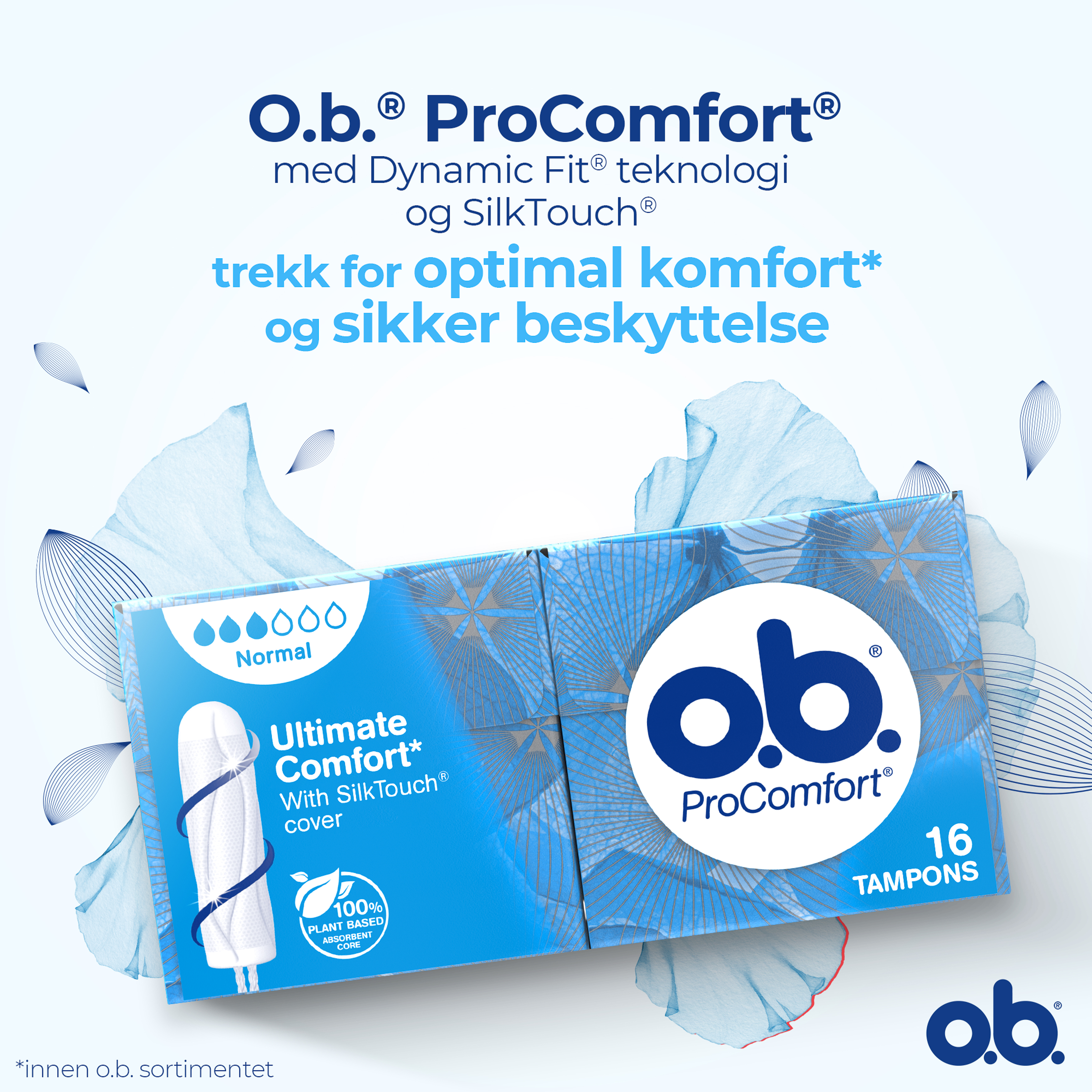 o.b. ProComfort Normal tamponger, 64 stk.