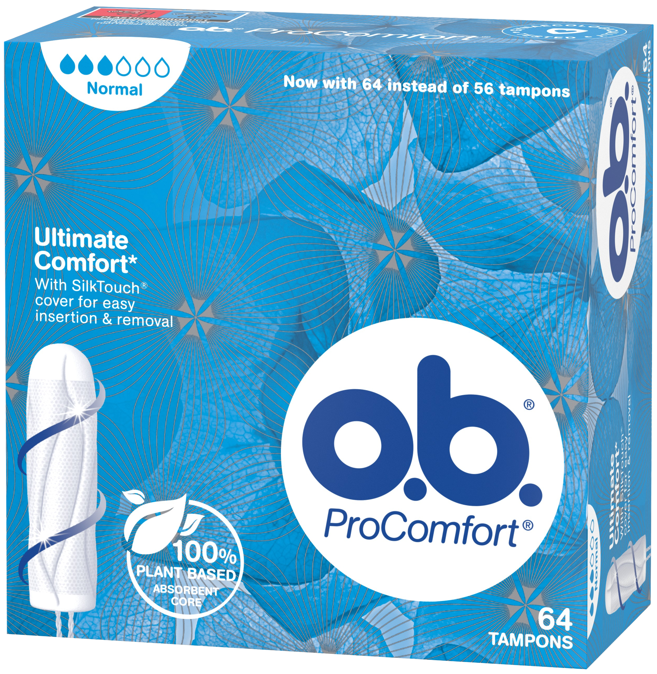 o.b. ProComfort Normal tamponger, 64 stk