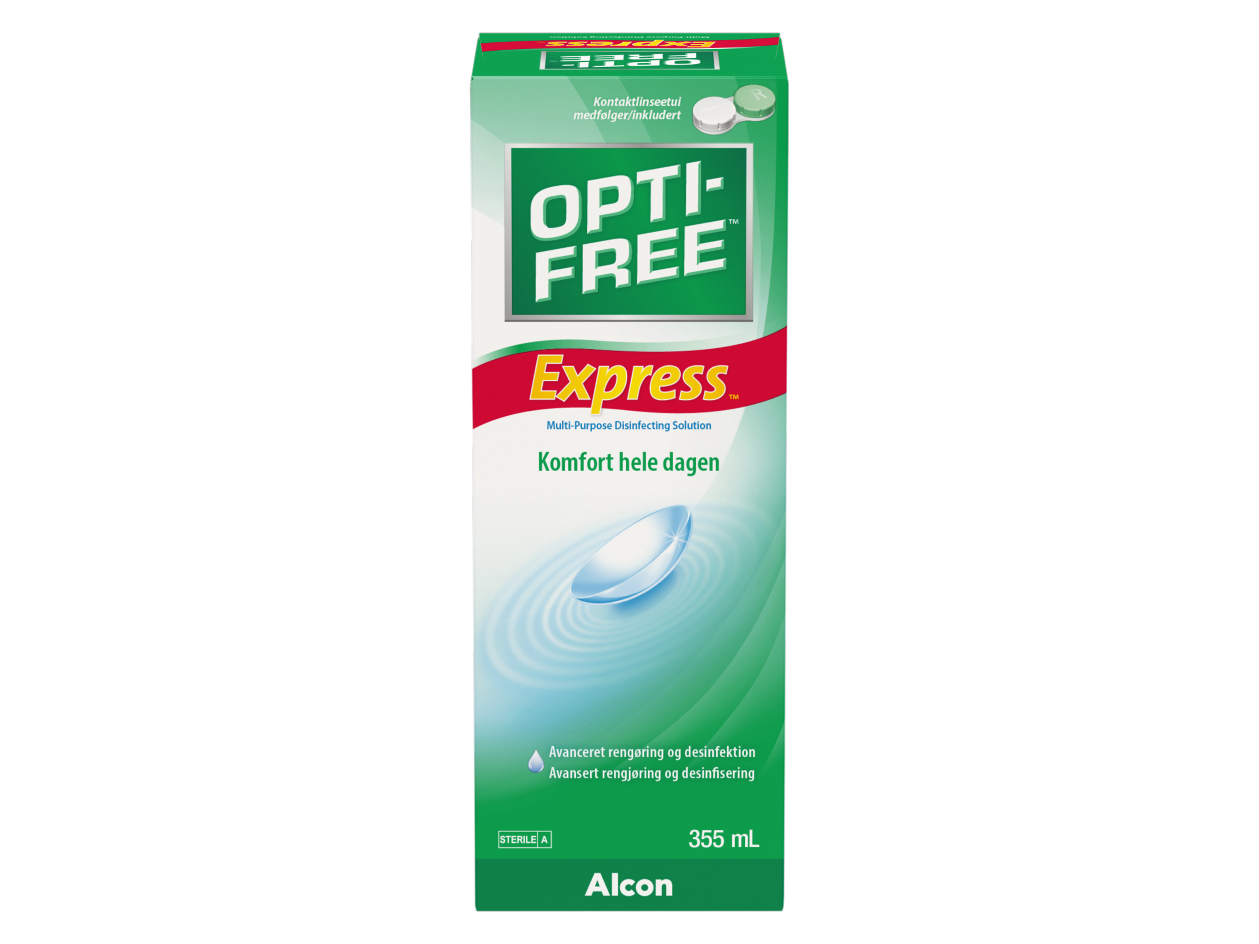 Opti-Free Express linsevæske m/etui, 355 ml