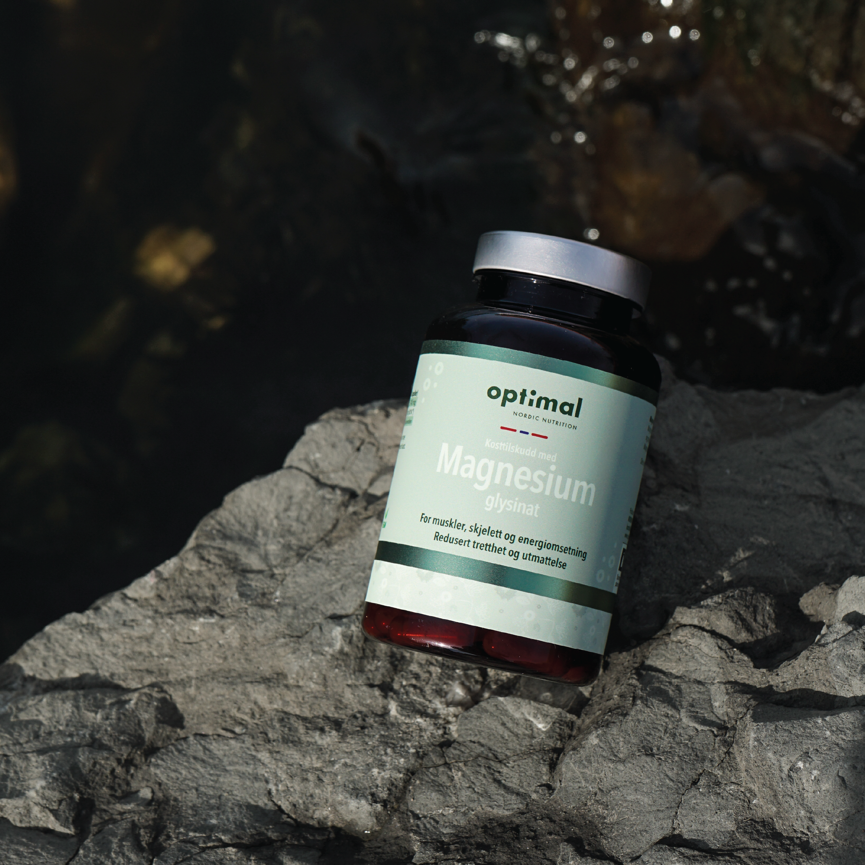 Optimal Nordic Nutrition Magnesium Glysinat kapsler, 120 stk.